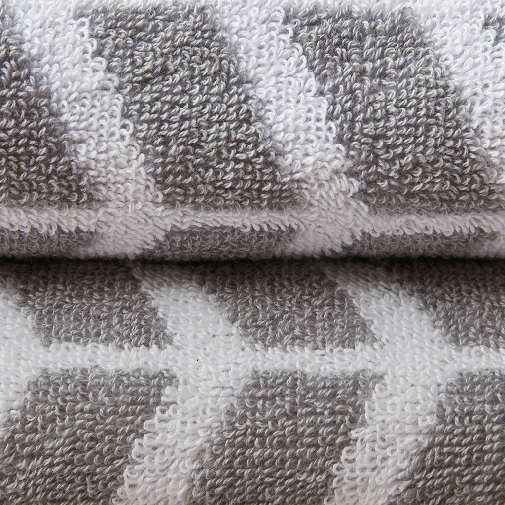 Elegant Reversible Cotton Jacquard Bath Towel Set with Luxurious Design