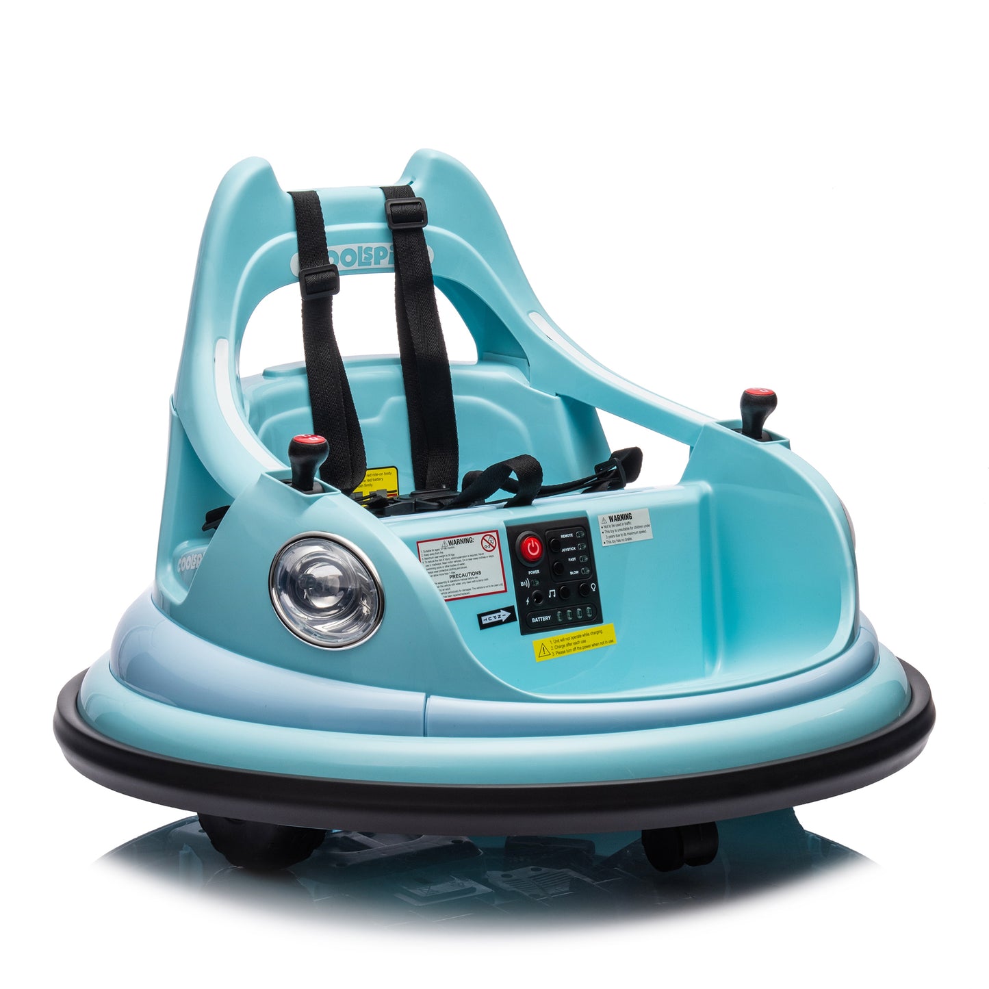 12V Kids' Electric Bumper Car with Remote Control and LED Lights