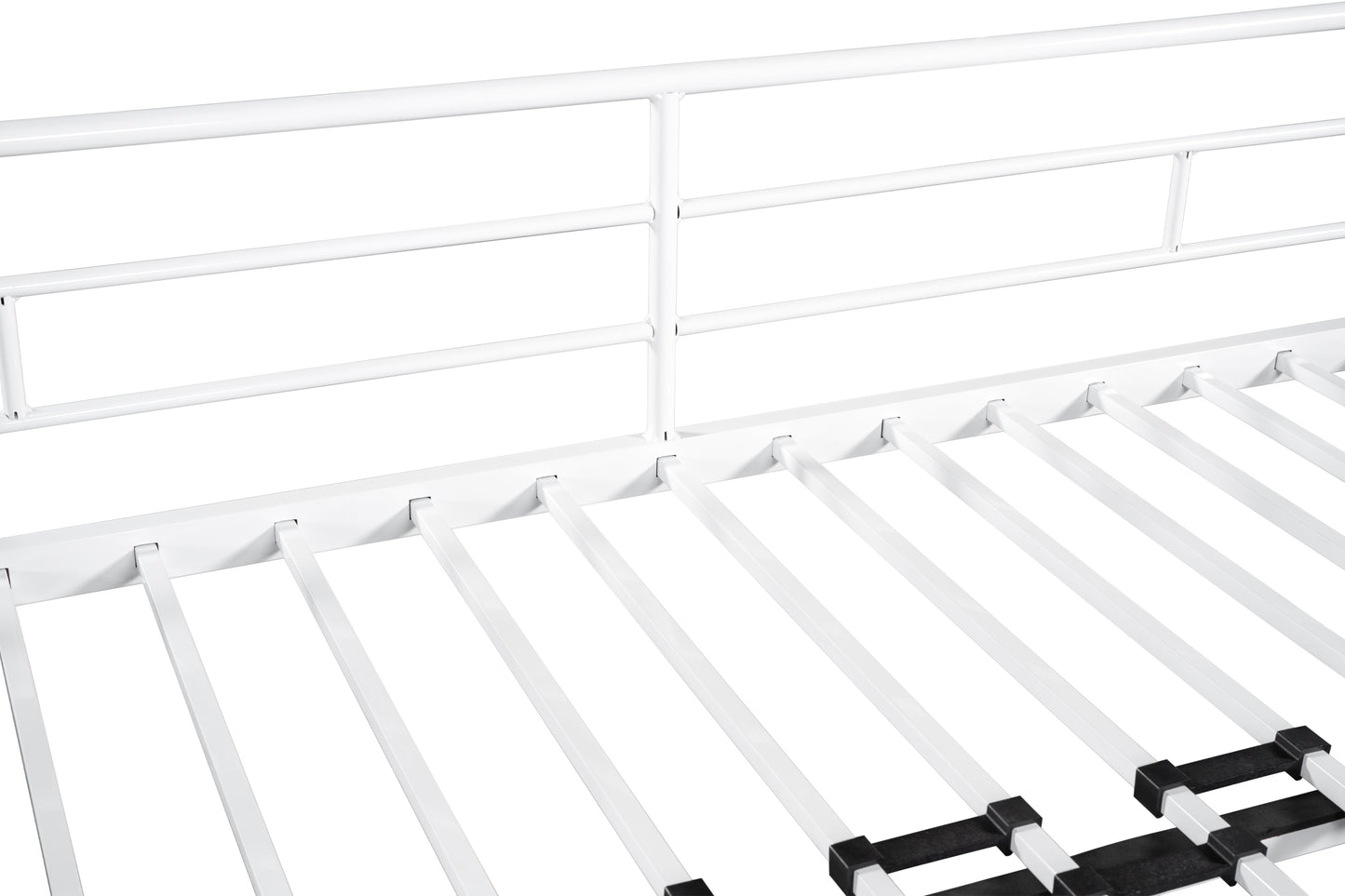 Noise-Reducing Twin over Full Metal Bunk Bed with Safety and Space-Saving Features