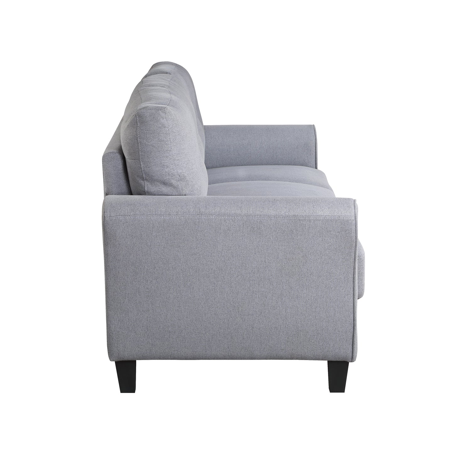 Contemporary 79.9 Light Grey-Blue Linen Sofa for Modern Living Rooms or Offices