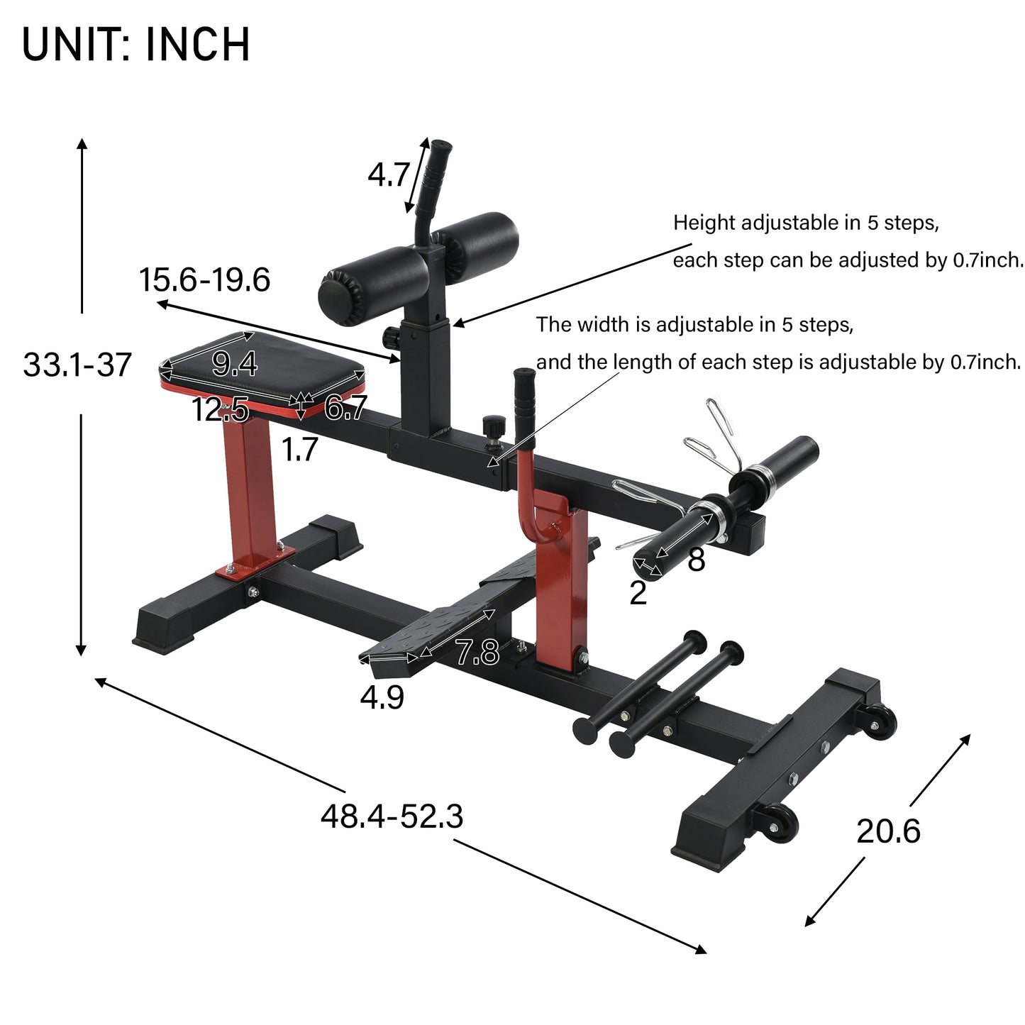 Adjustable Seated Calf Raise Machine,Calf Raise Machine with Band Pegs,Leg Trainer Home Gym