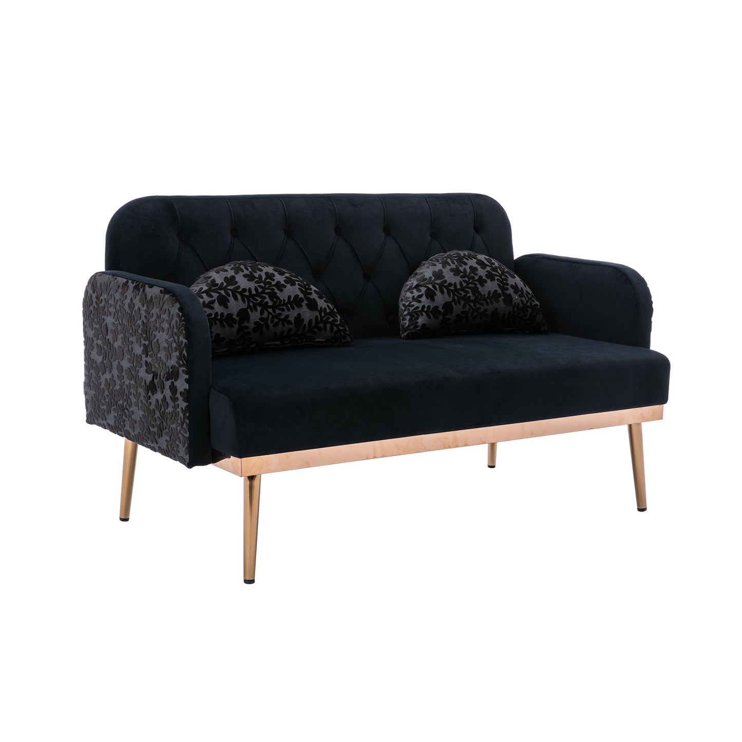 Velvet  Sofa , Accent sofa .loveseat sofa with metal feet