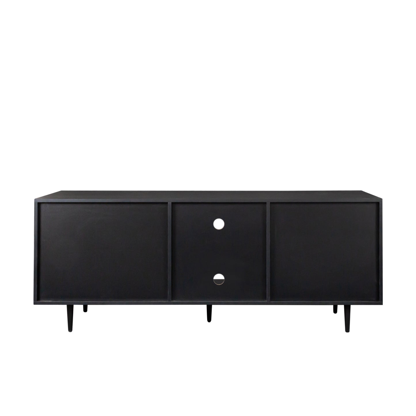 Modern Black TV Stand with Ample Storage for Living Room