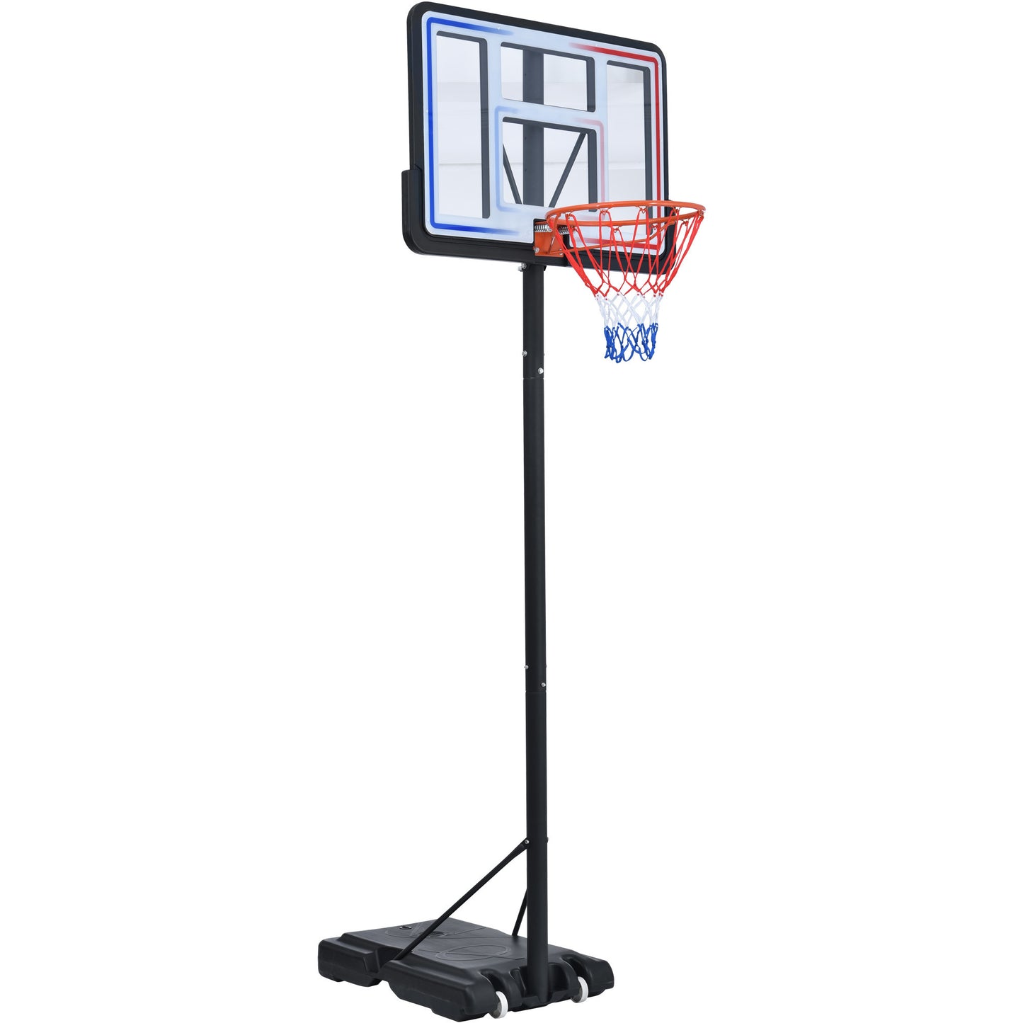 Portable Basketball Hoop Basketball System 4.76-10ft Height Adjustable for Youth Adults LED Basketball Hoop Lights, Colorful lights, Waterproof,Super Bright to Play at Night Outdoors,Good Gift for Kid