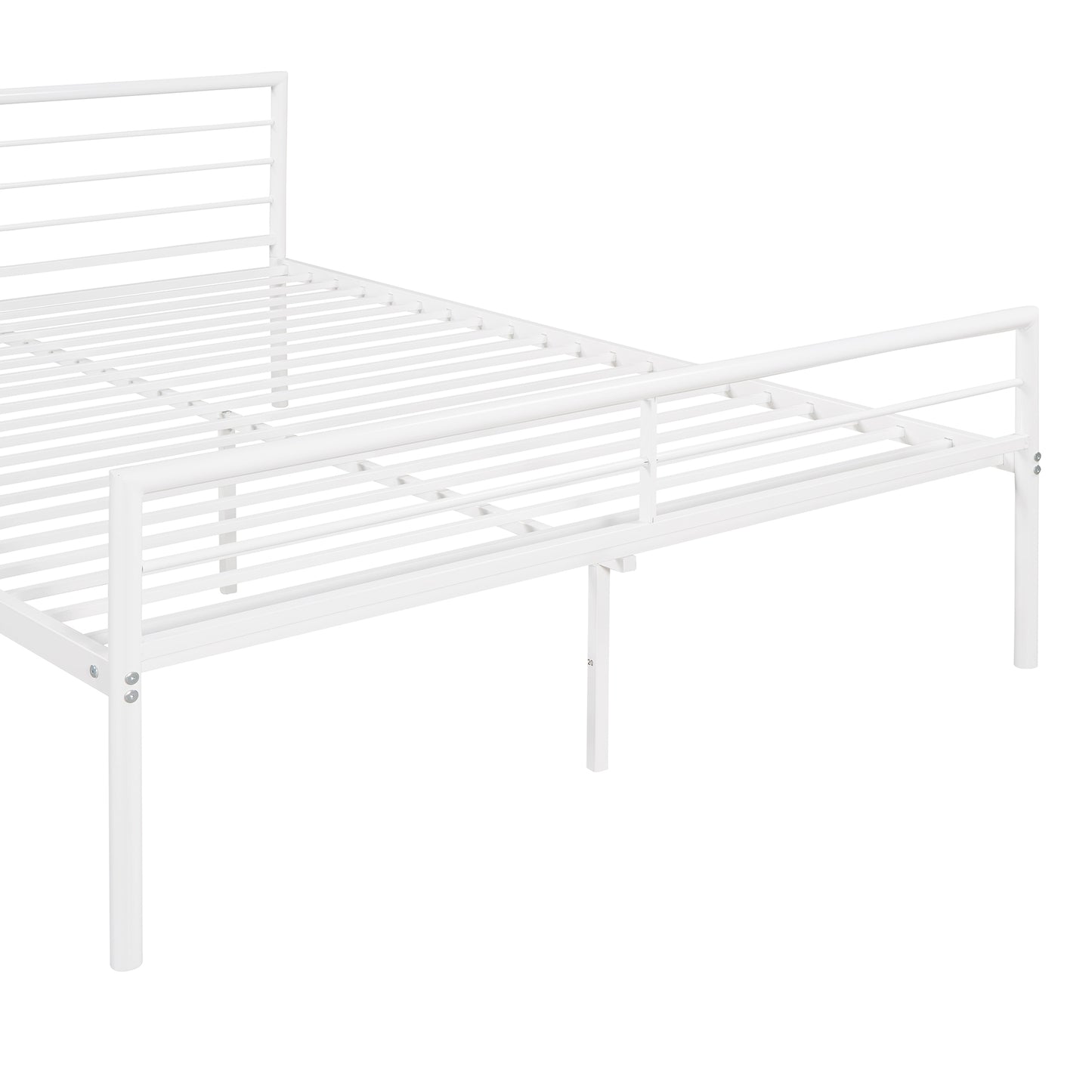 Metallic White Twin Over Full Bunk Bed with Desk and Ladder