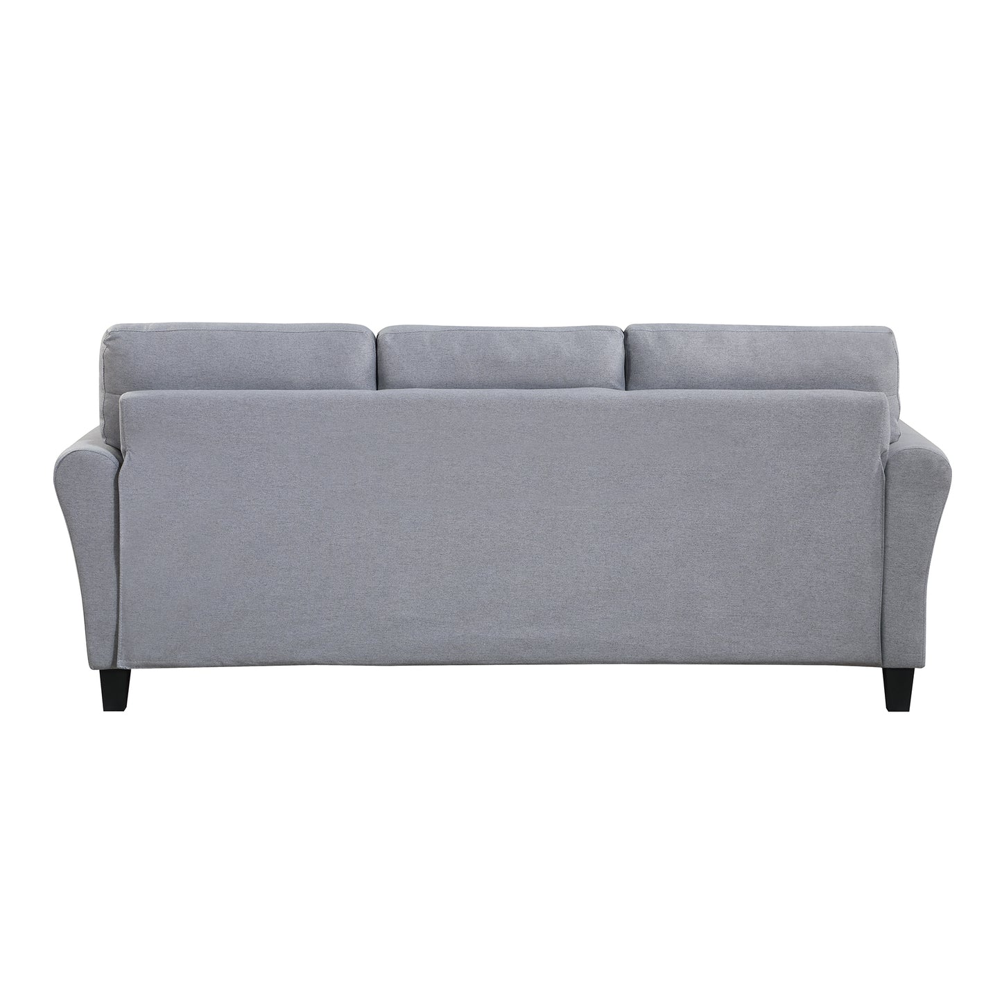 Contemporary 79.9 Light Grey-Blue Linen Sofa for Modern Living Rooms or Offices