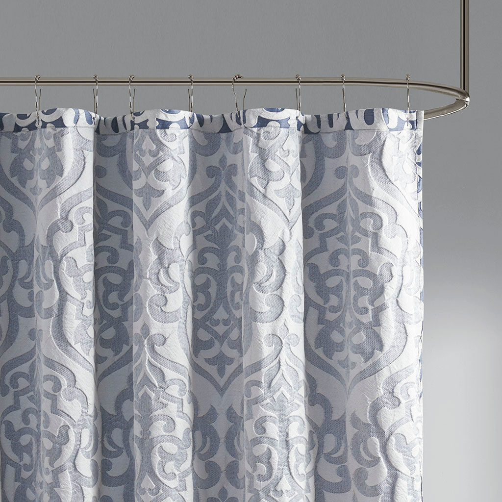 Madison Park Odette Damask Jacquard Shower Curtain