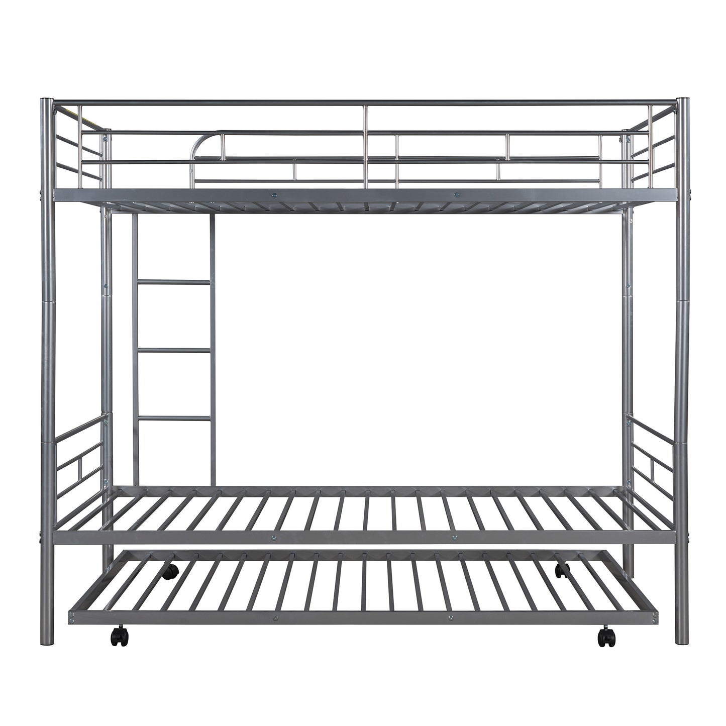 Convertible Twin Metal Bunk Bed With Trundle