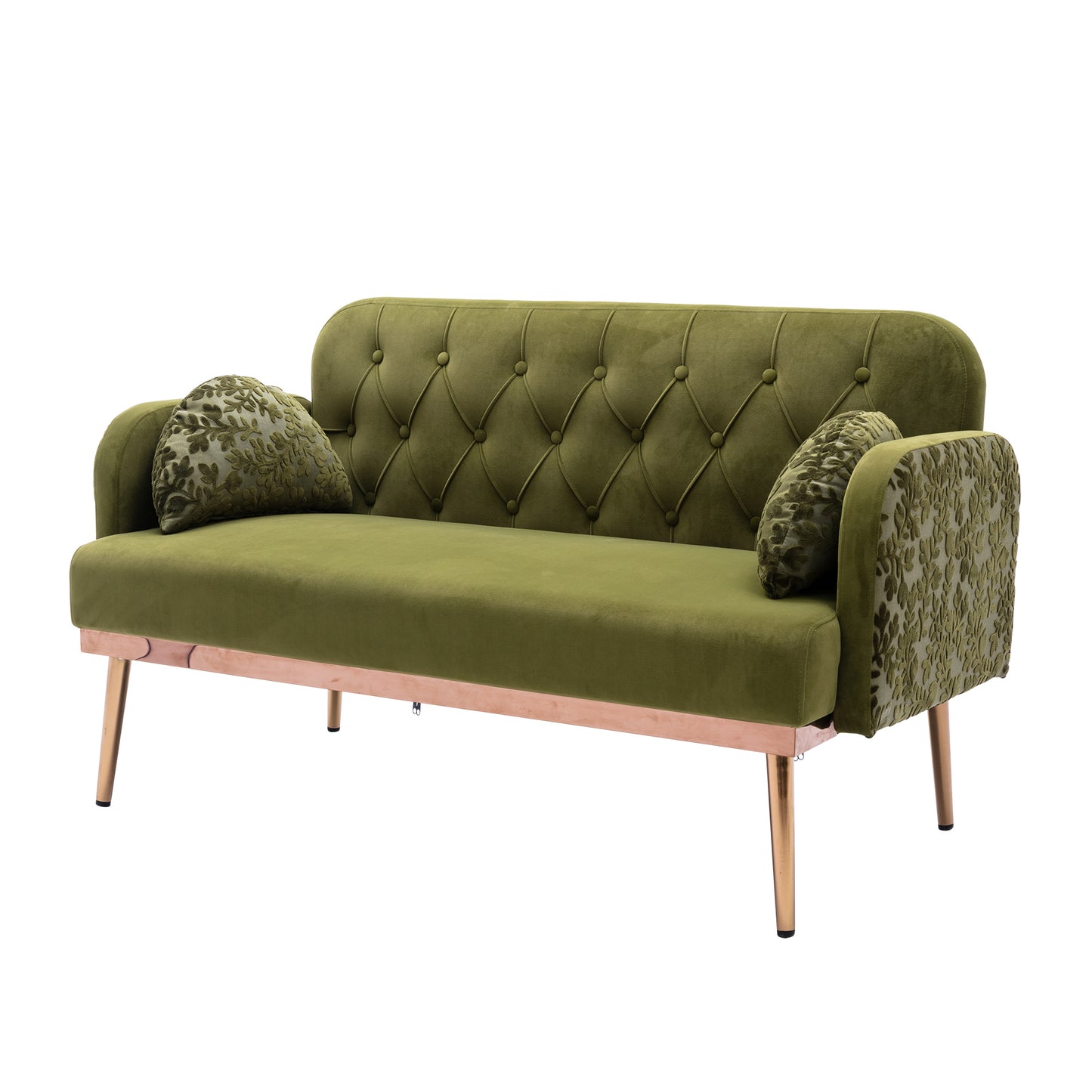 Velvet  Sofa , Accent sofa .loveseat sofa with metal feet