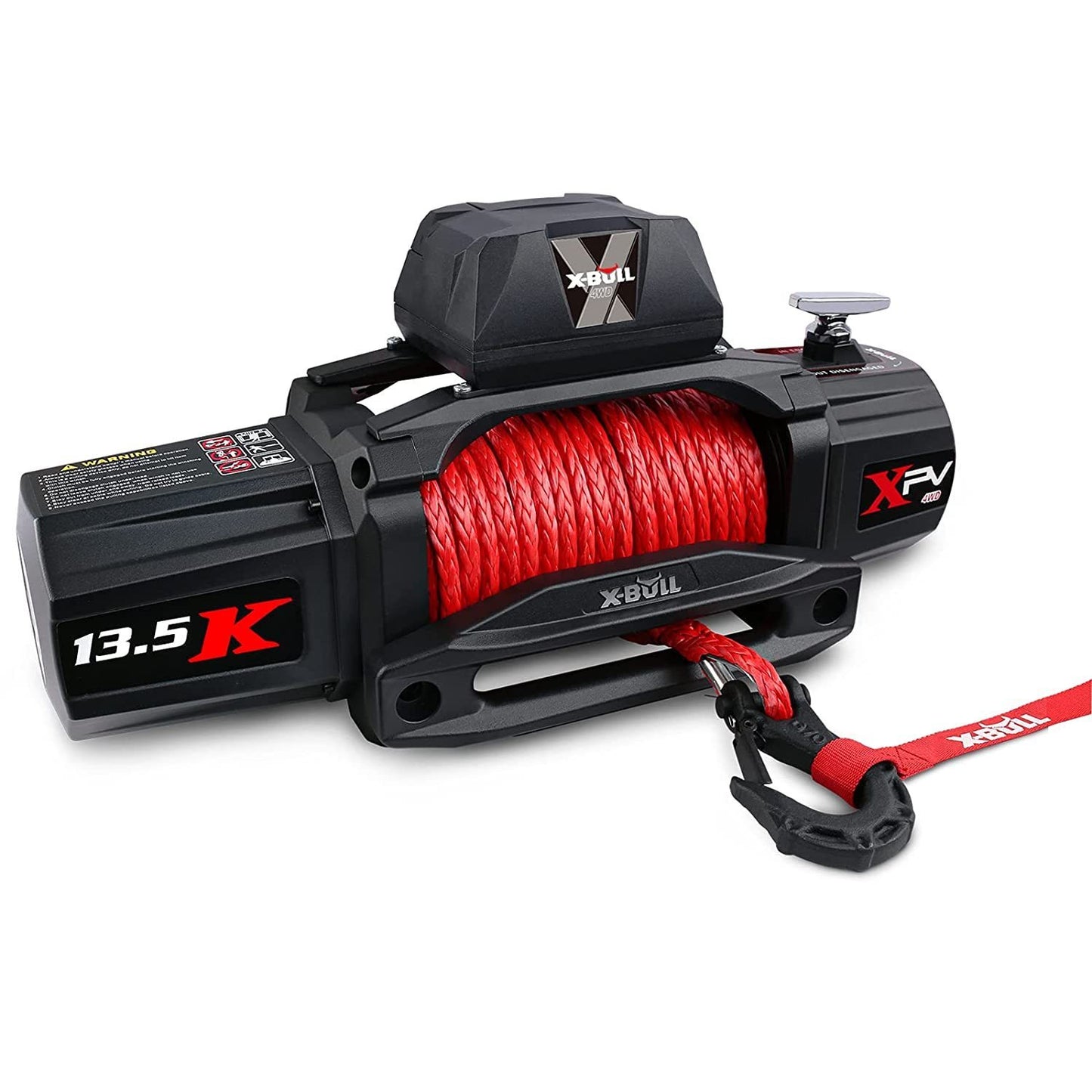 X-BULL 13500 LBS 12V Electric Winch with Synthetic Rope - Offroad and Life-Loving Enthusiast's Choice