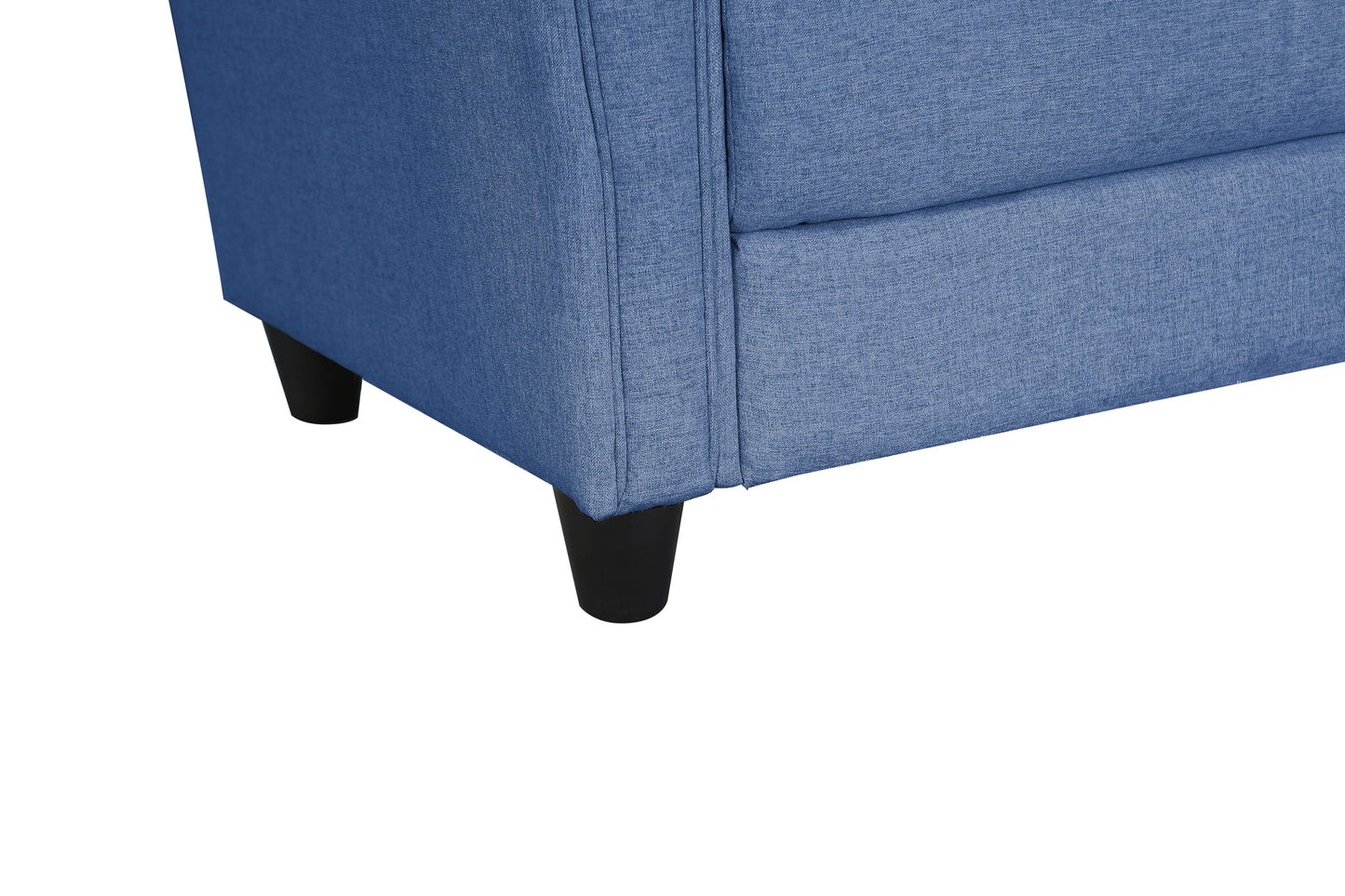 Blue Linen 3-Seat Sofa