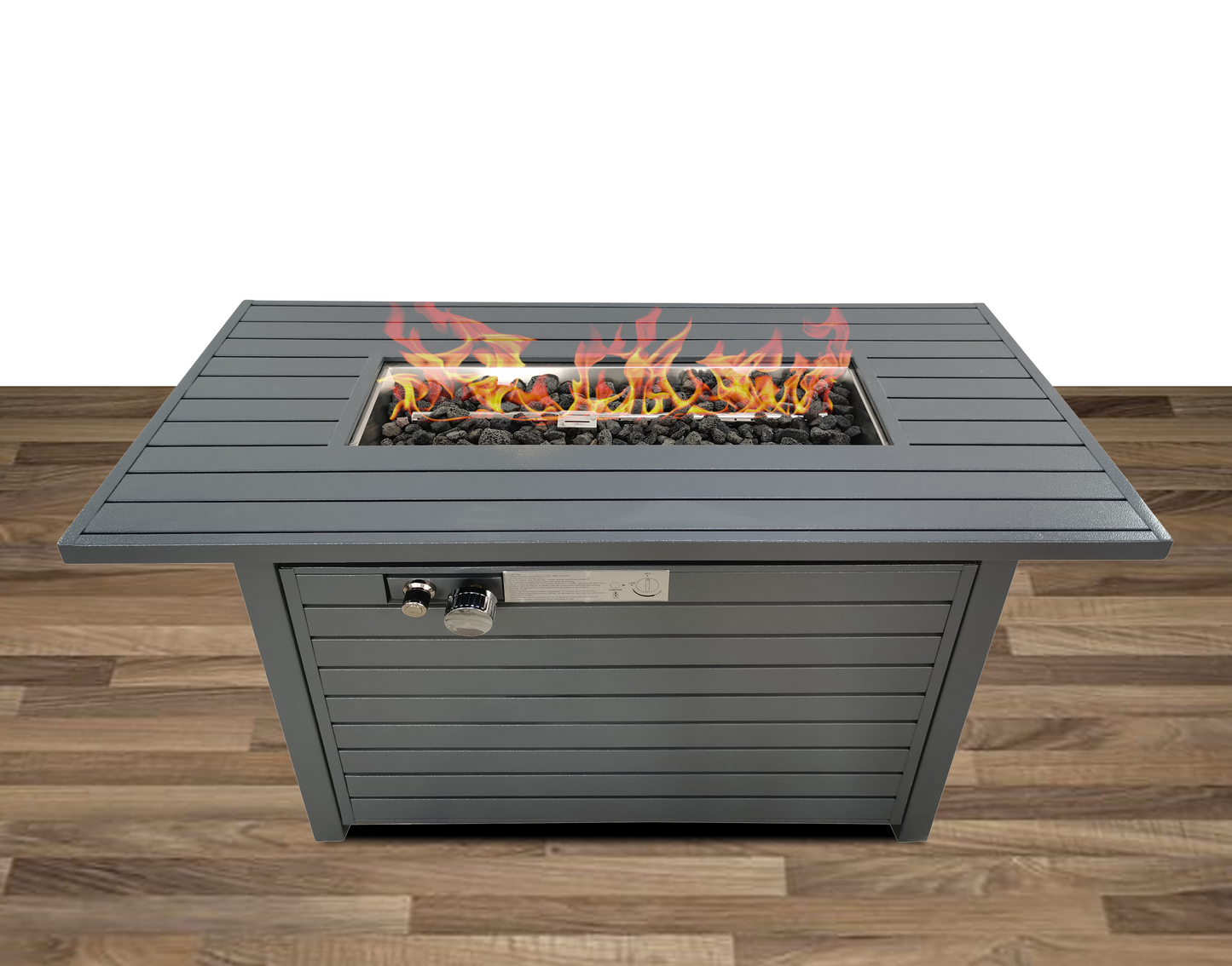 Outdoor Steel Fire Pit Table with Lid