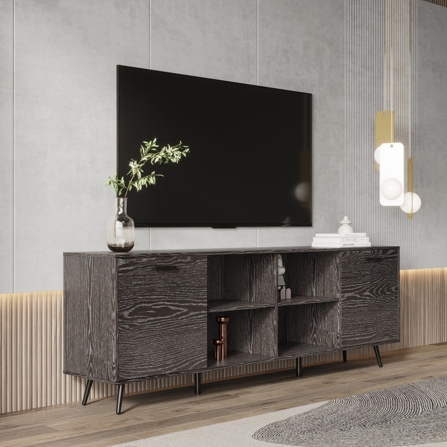 Modern Adjustable TV Stand with Stylish Storage Options