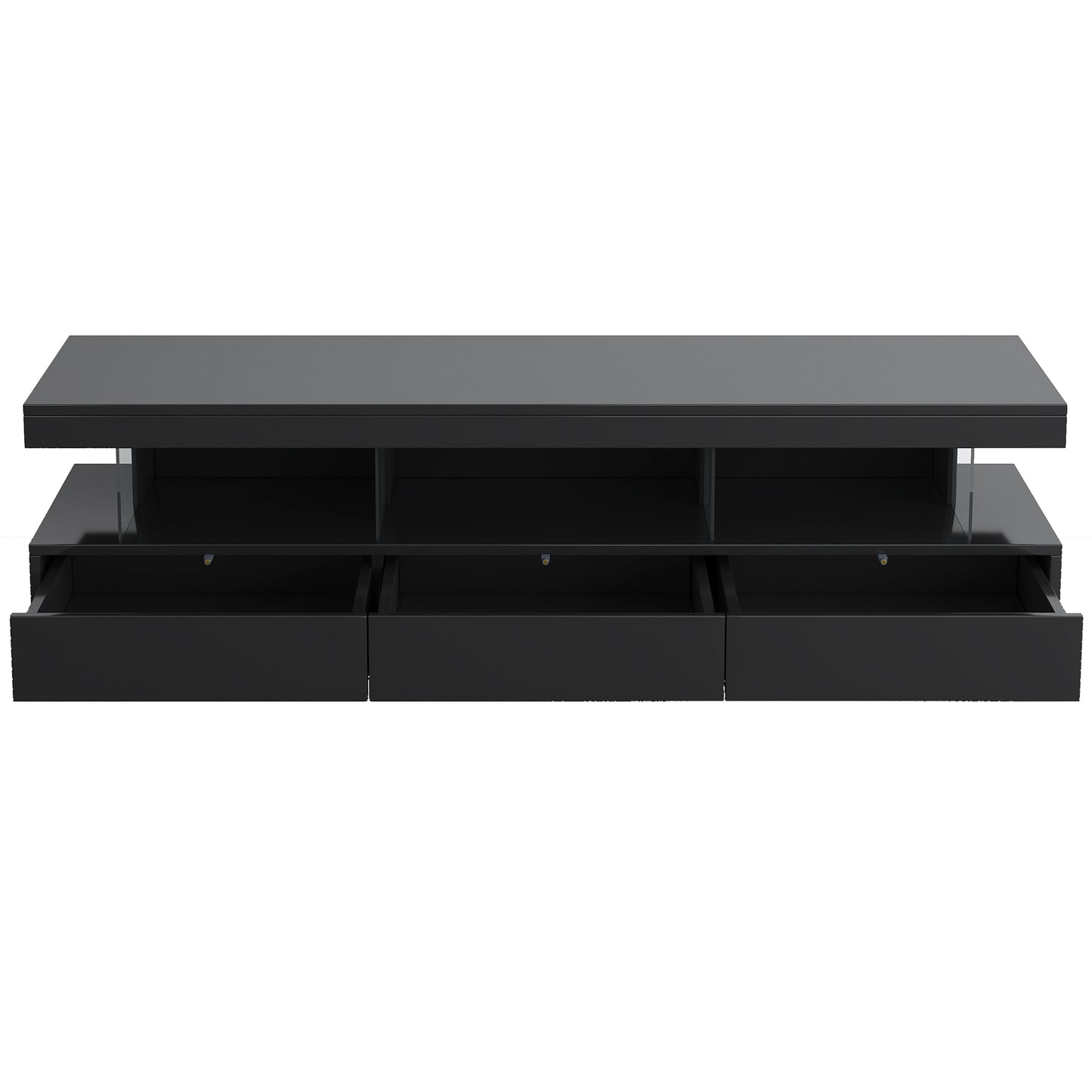 Sleek LED TV Stand with 16 Color Options and Abundant Storage for 70 TVs