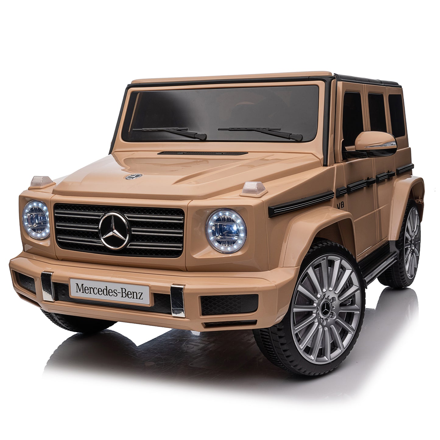 Licensed Mercedes-Benz G500,24V Kids ride on toy 2.4G W/Parents Remote Control,electric car for kids,Three speed adjustable,Power display, USB,MP3 ,Bluetooth,LED light,Three-point safety belt