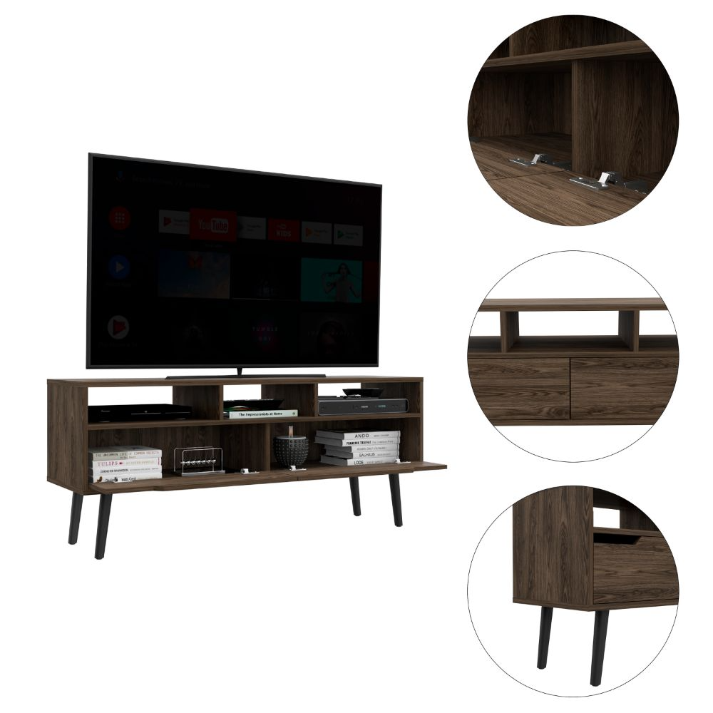 Oslo TV Stand with Elegant Dark Walnut Finish