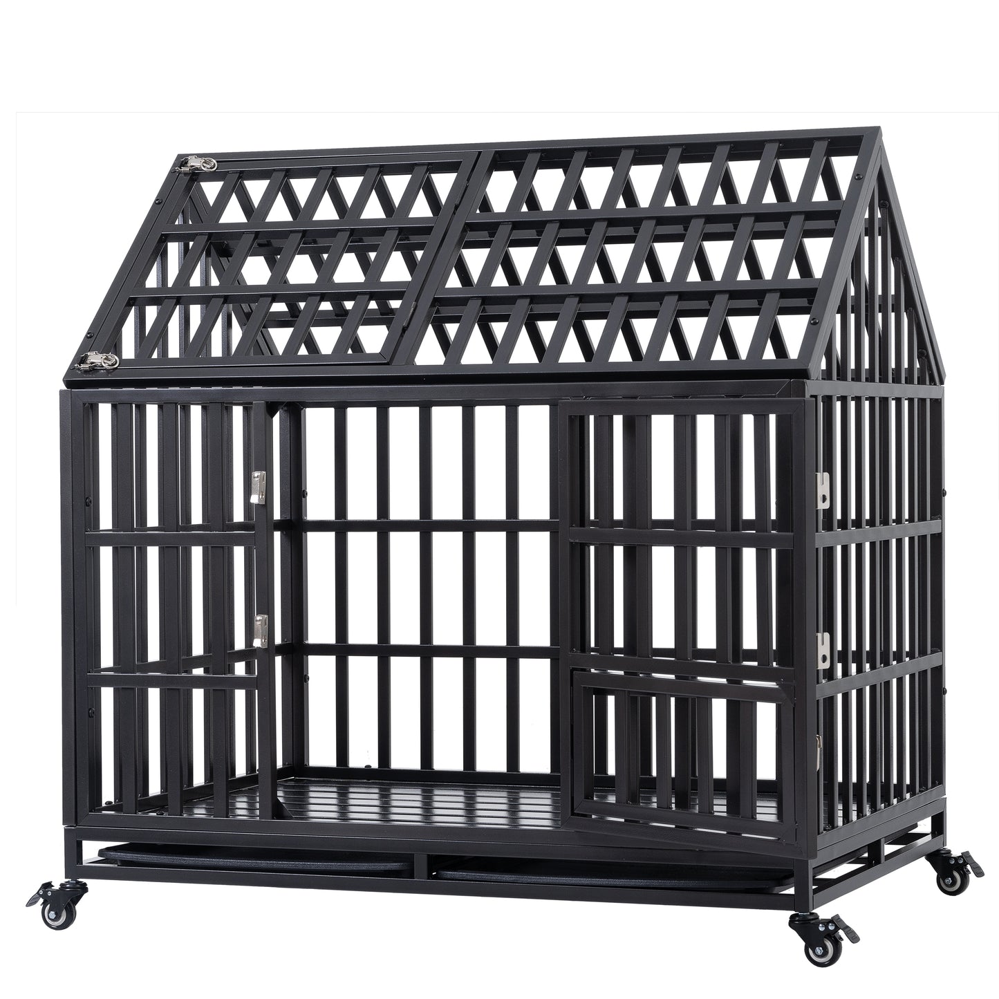 Heavy Duty Dog Cage  pet Crate with Roof