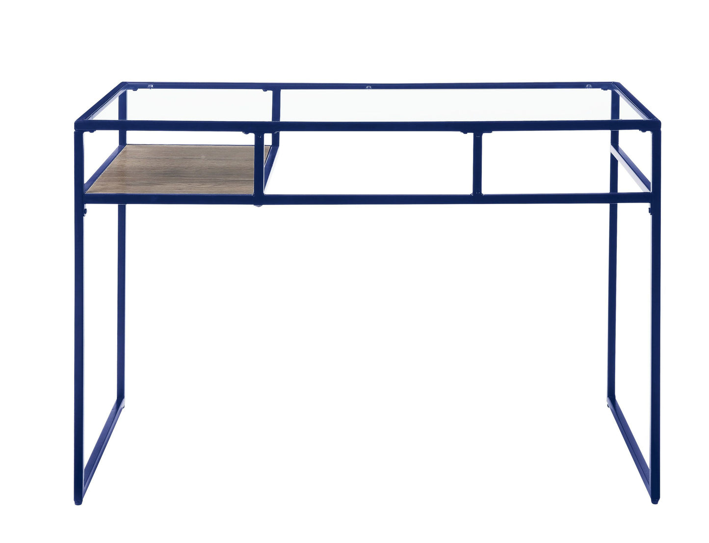 Yasin Blue Glass Modern Writing Desk