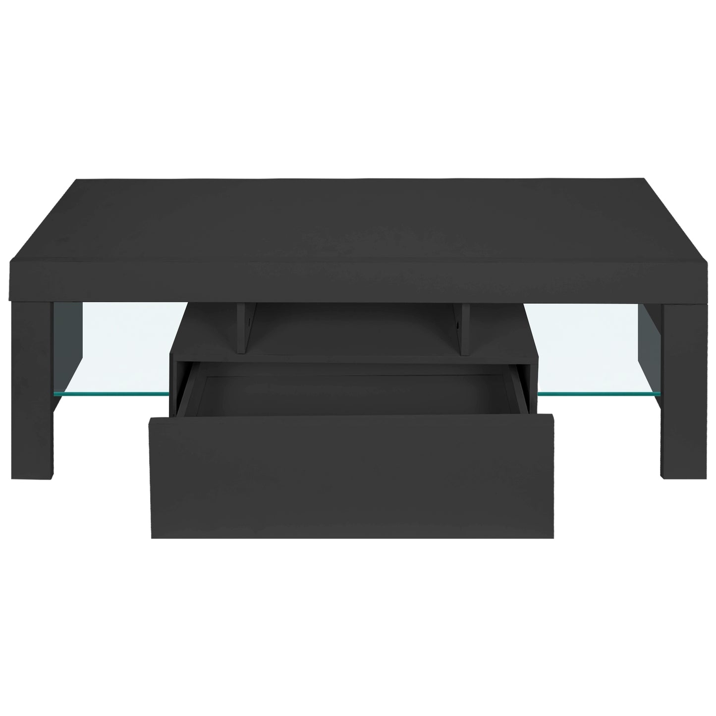 Sleek LED TV Stand with Drawer, Color-Changing Lights, and Modern Design