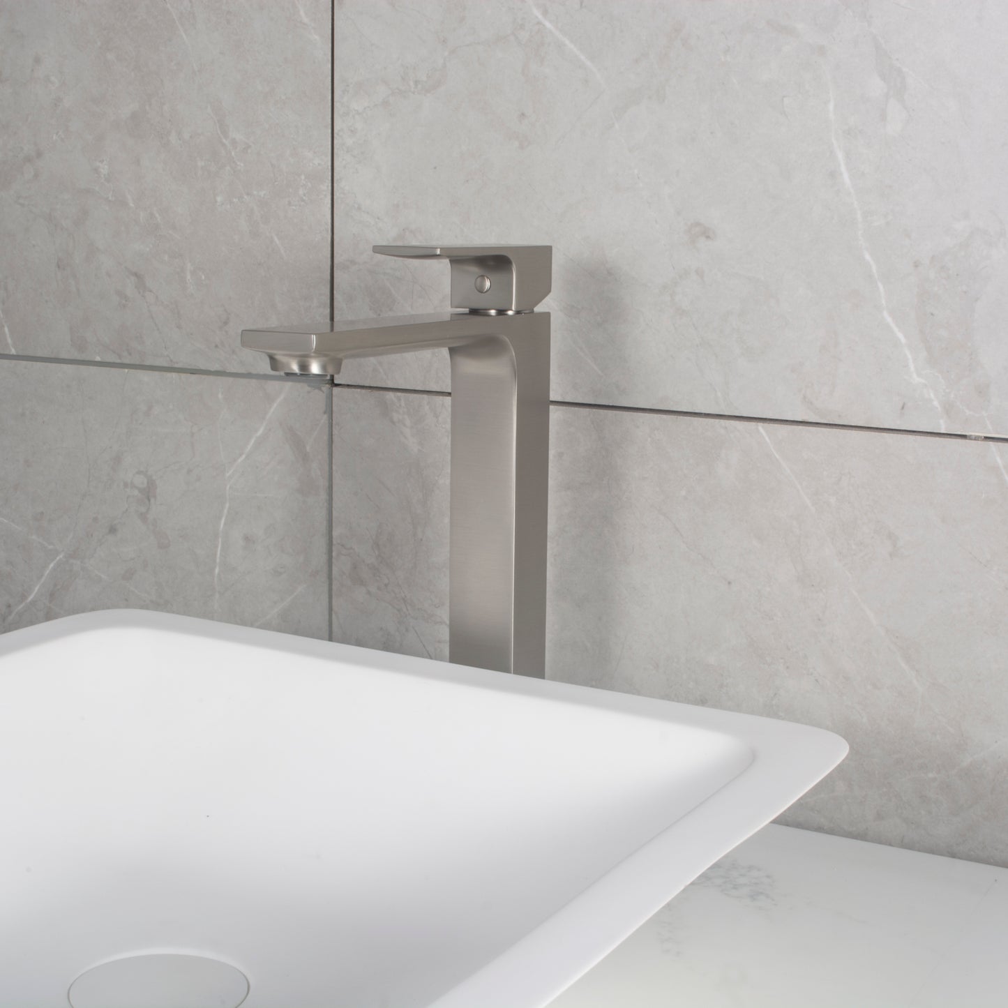 Modern Brushed Nickel Bathroom Faucet