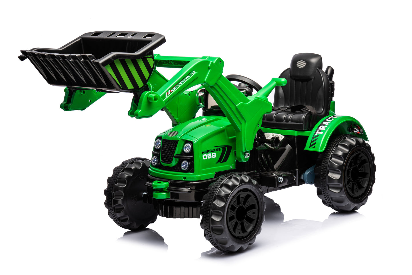 Green Kids Ride on Excavator with 12V Battery Power