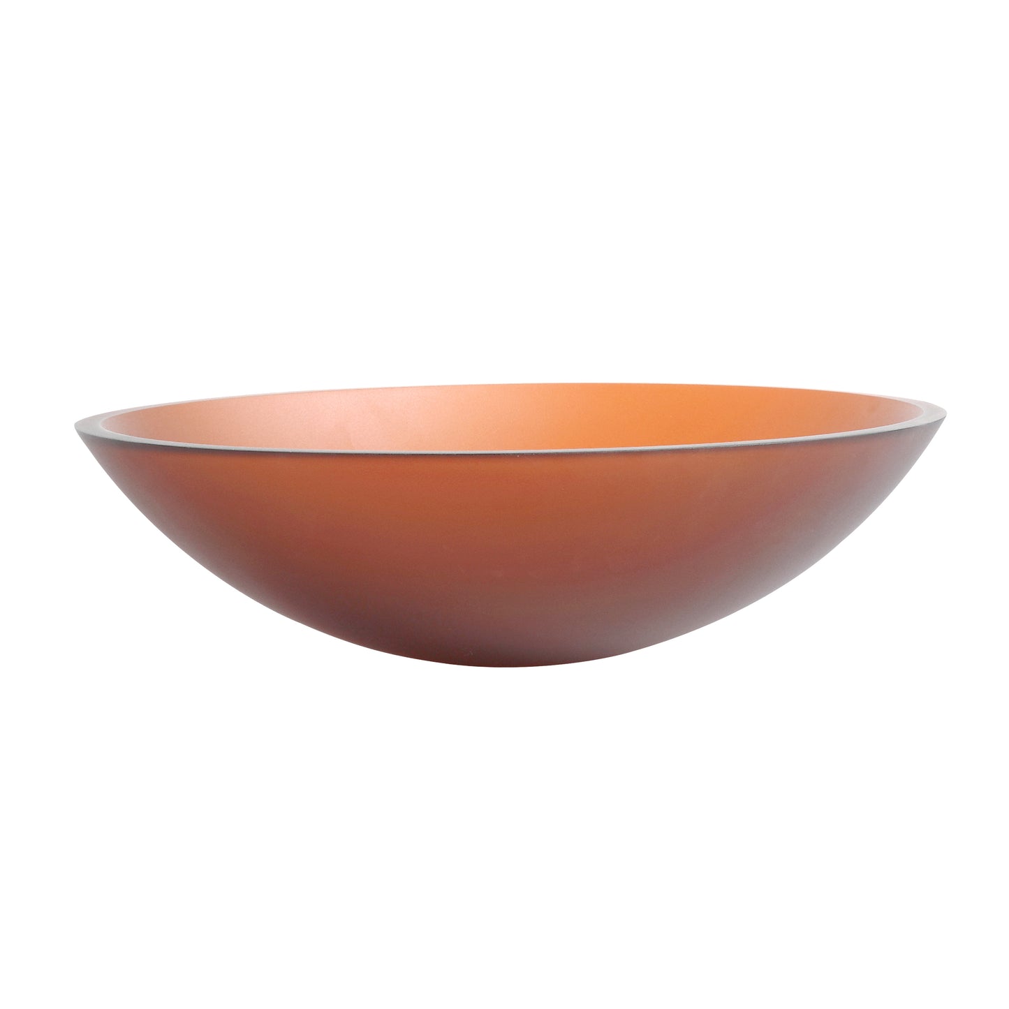 Tempered Glass Matte Bathroom Vessel Sink, Oval Bathroom Basin (Tempered Glass Matt Tea)