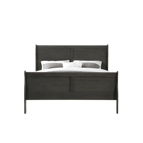 Louis Philippe Queen Bed in Dark Gray 26790Q