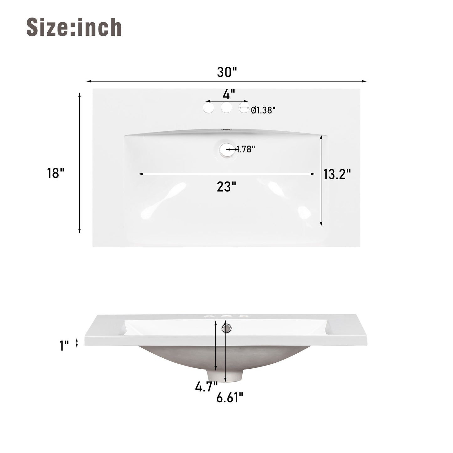 30" Bathroom vanity with Single Sink in grey,Combo Cabinet Undermount Sink,Bathroom Storage Cabinet