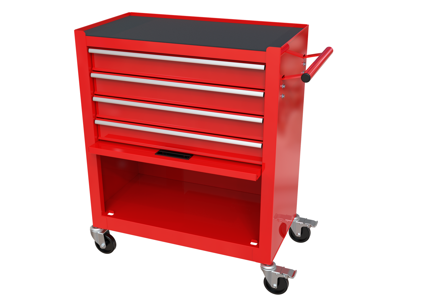 4 Drawers Tool Cabinet with Tool Sets-RED