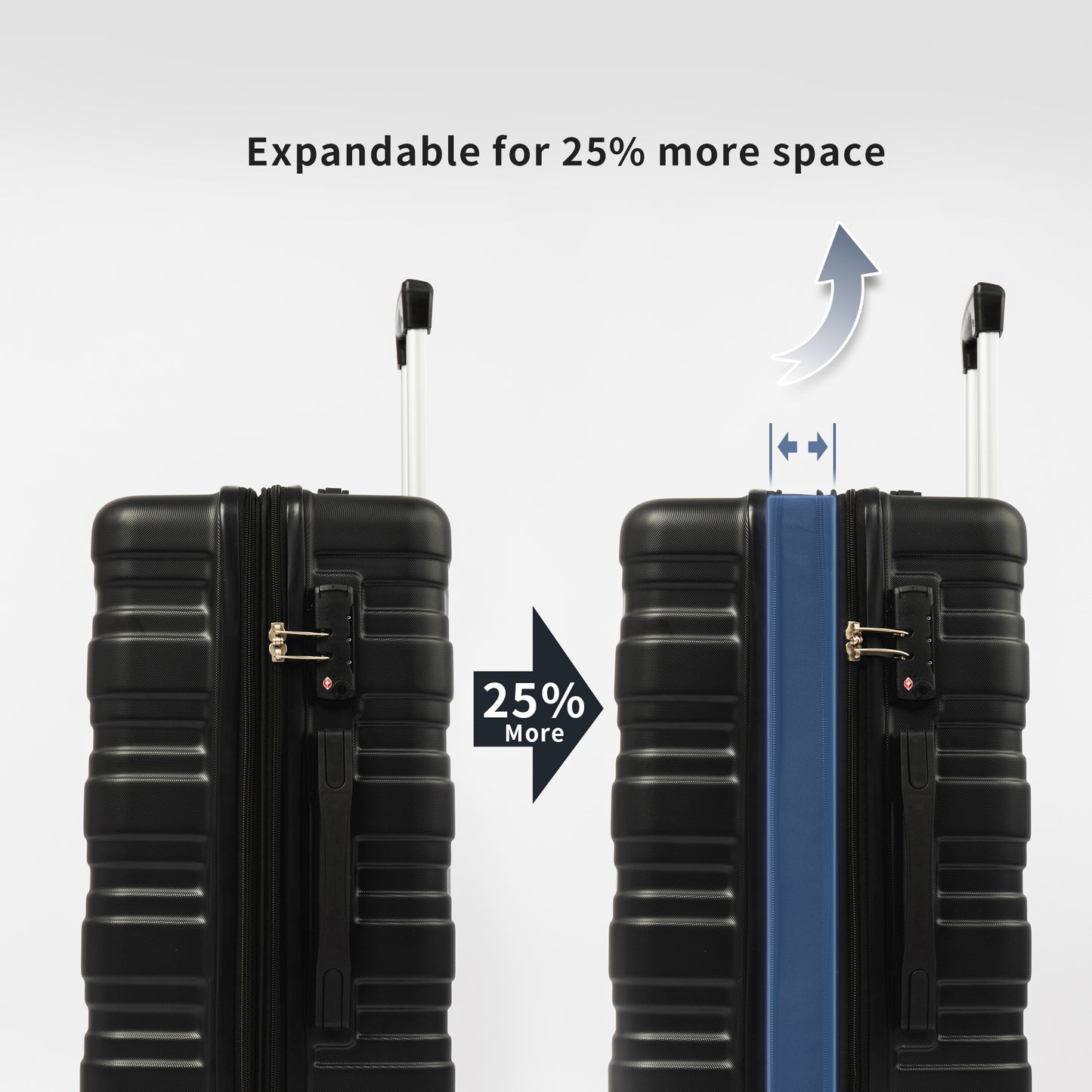 Luggage Sets of 2 Piece Carry on Suitcase Airline Approved,Hard Case Expandable Spinner Wheels