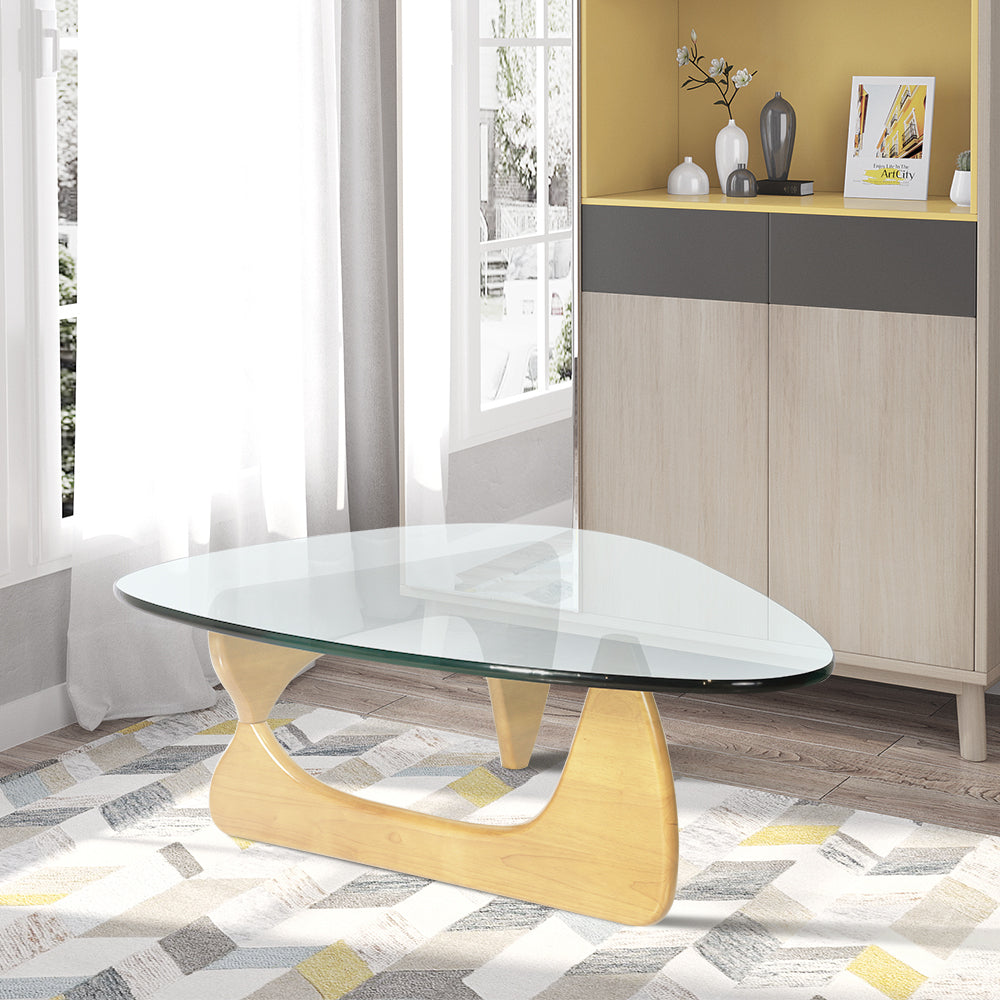 Triangle Coffee Table - Contemporary Solid Wood Design