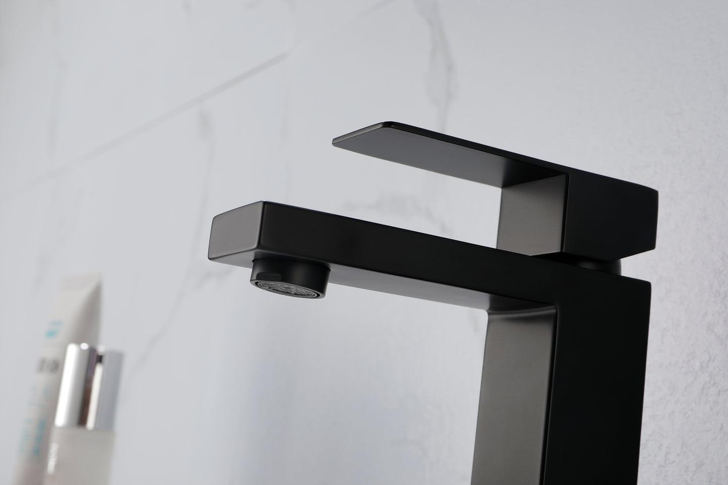 Luxurious Steel Matte Black Bathroom Faucet