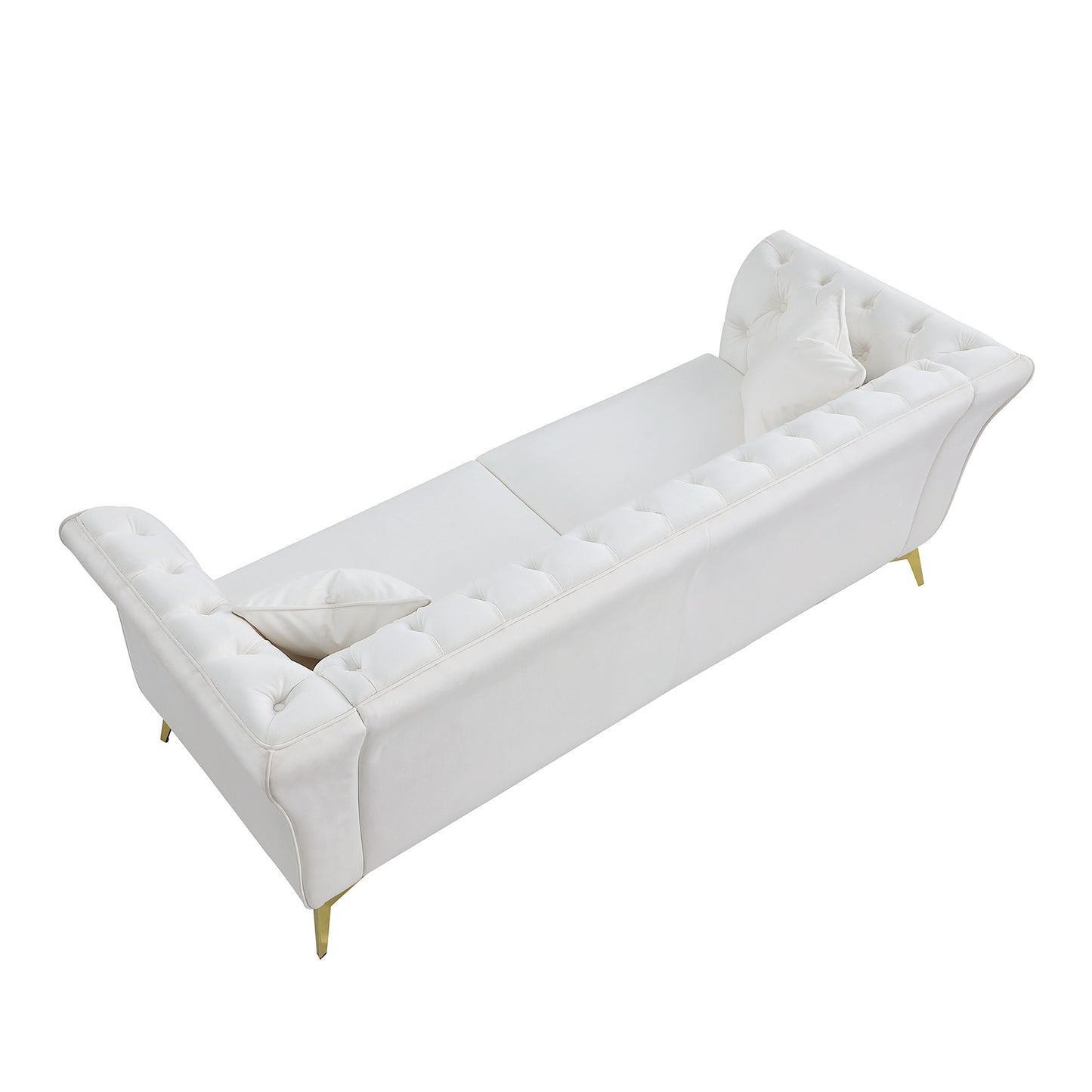 Chesterfield sofa ,Stanford sofa ,  high quality Chesterfield sofa ,white color , tufted and wrinkled fabric  sofa;contemporary Stanford sofa . tufted sofa with scroll  arm and scroll back