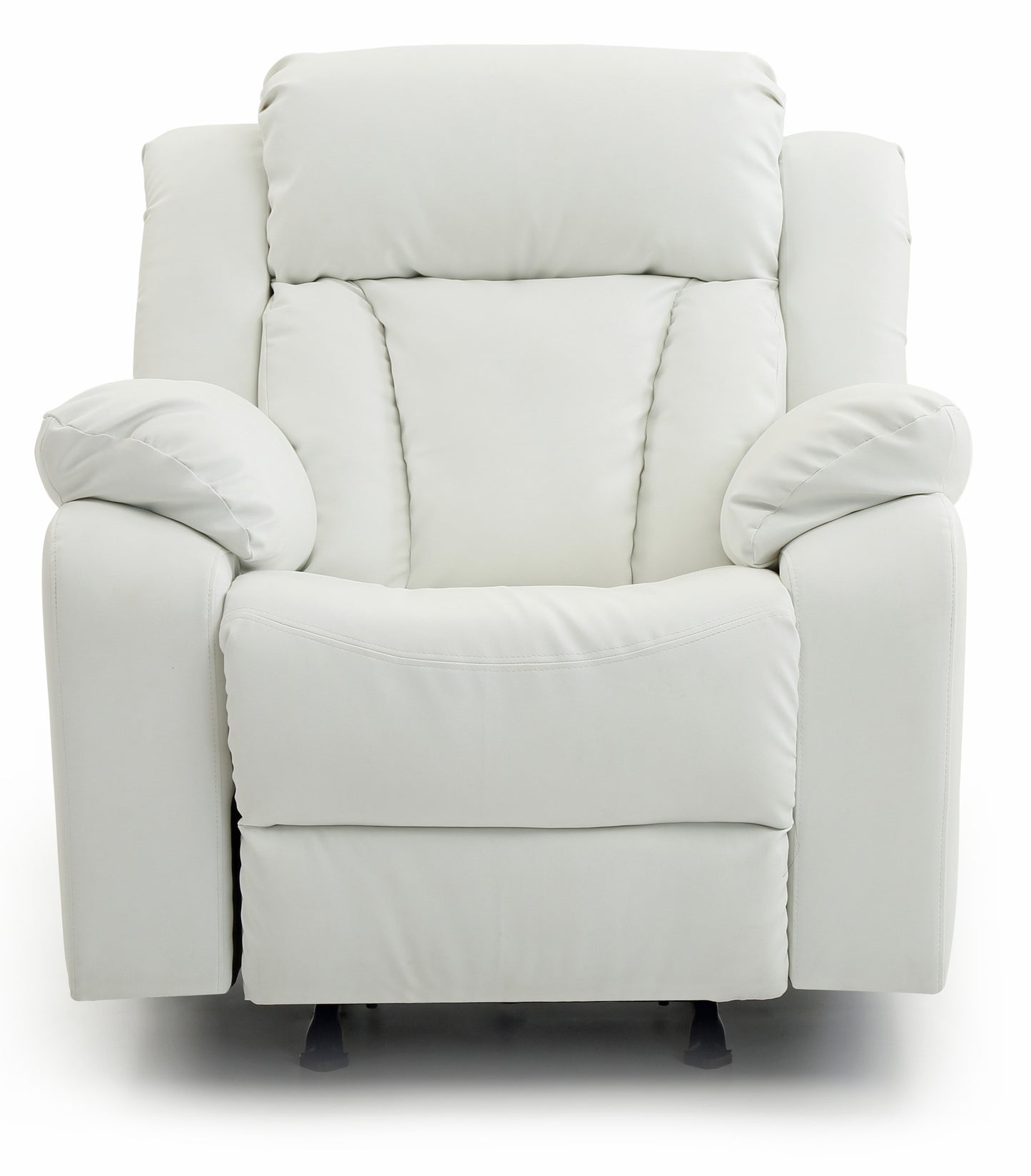 Elegant White Rocker Recliner with Foam Filling