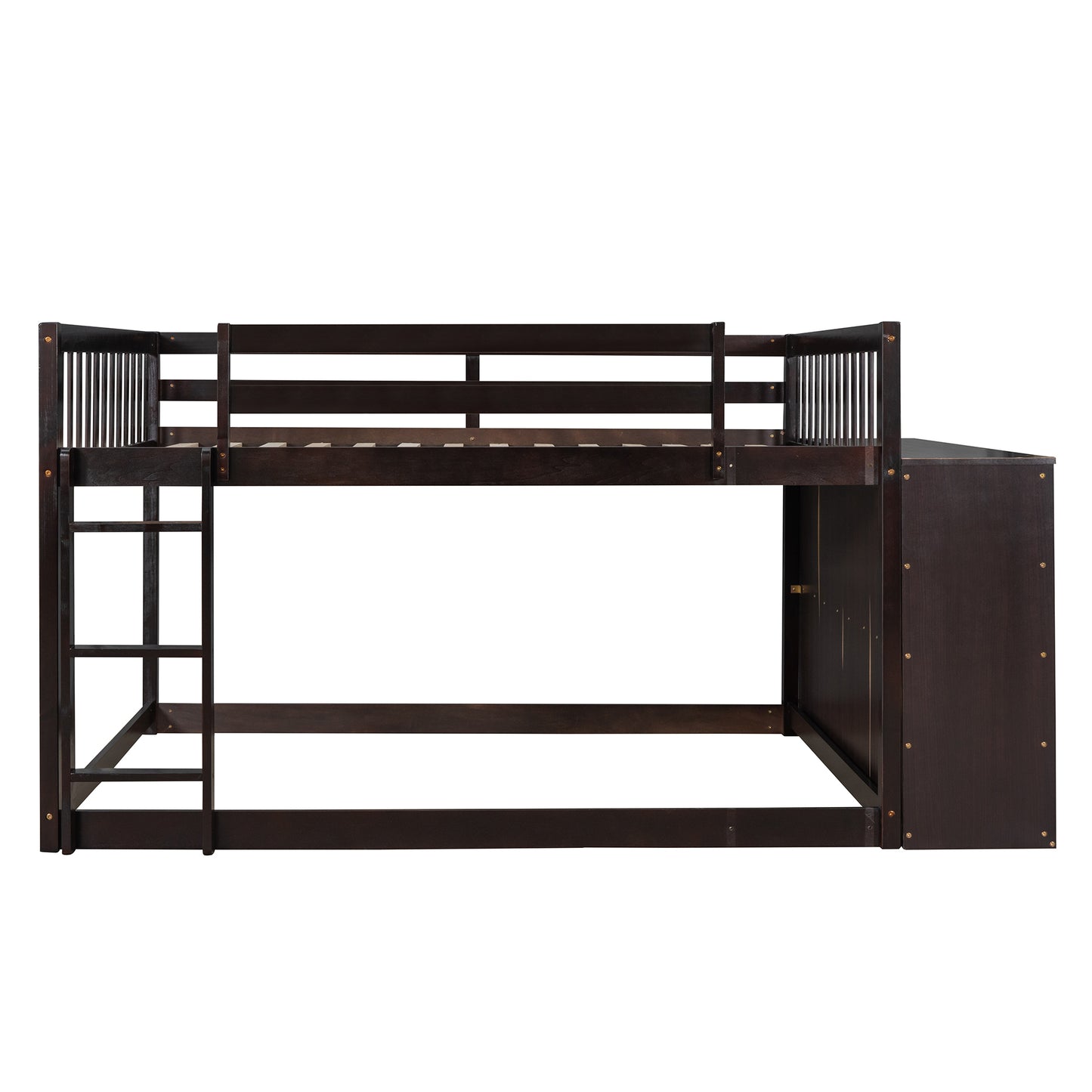 Espresso Bunk Bed with Ample Storage and Solid Construction