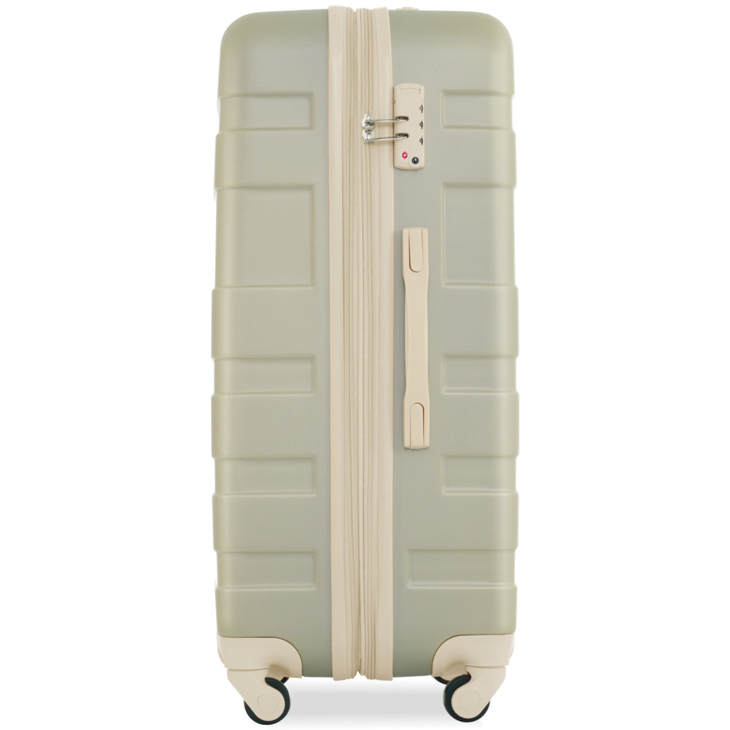 Luggage Sets New Model Expandable ABS Hardshell 3pcs Clearance Luggage Hardside Lightweight Durable Suitcase sets Spinner Wheels Suitcase with TSA Lock 20''24''28''( golden green amd beige)