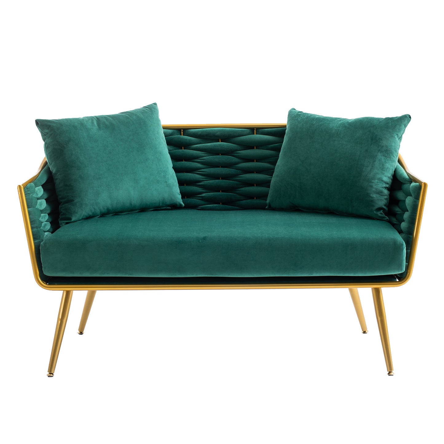 Velvet Accent Chair Modern Upholstered Armsofa Tufted Sofa with Metal Frame, Single Leisure sofa for Living Room Bedroom Office Balcony