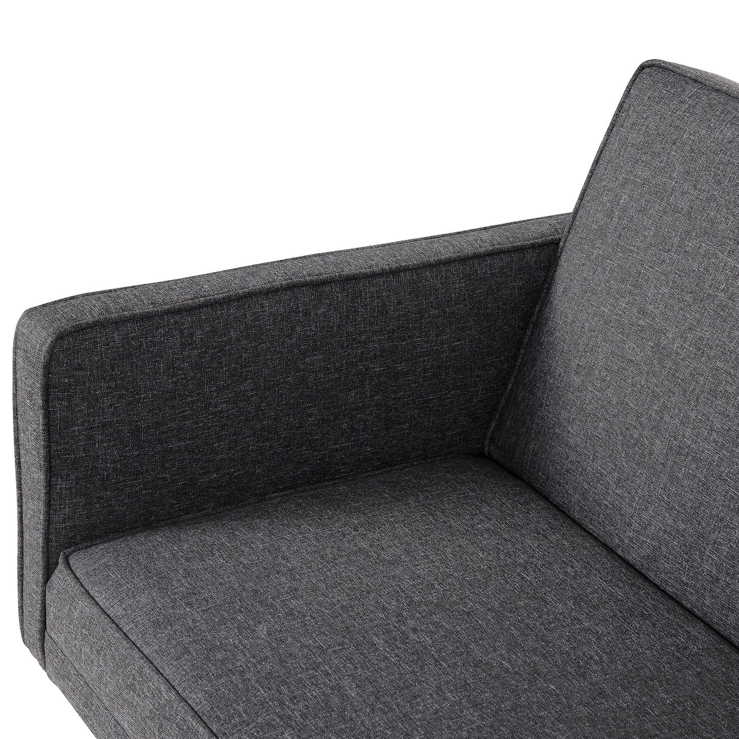 Futon Sofa Bed Convertible Sectional Sleeper Couch, Loveseat Bed with Tapered Legs for Living Room, Study, Dorm, Office