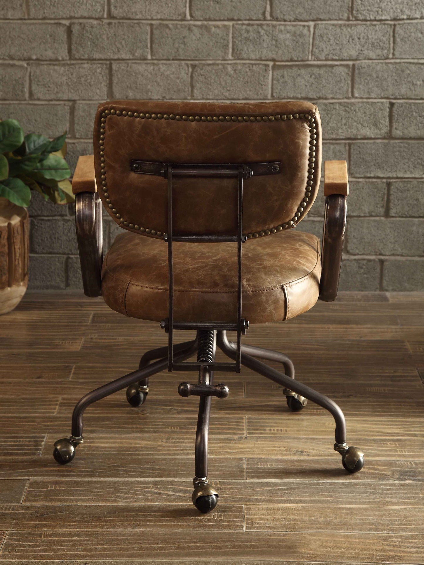 Hallie Office Chair in Vintage Whiskey Top Grain Leather 92410