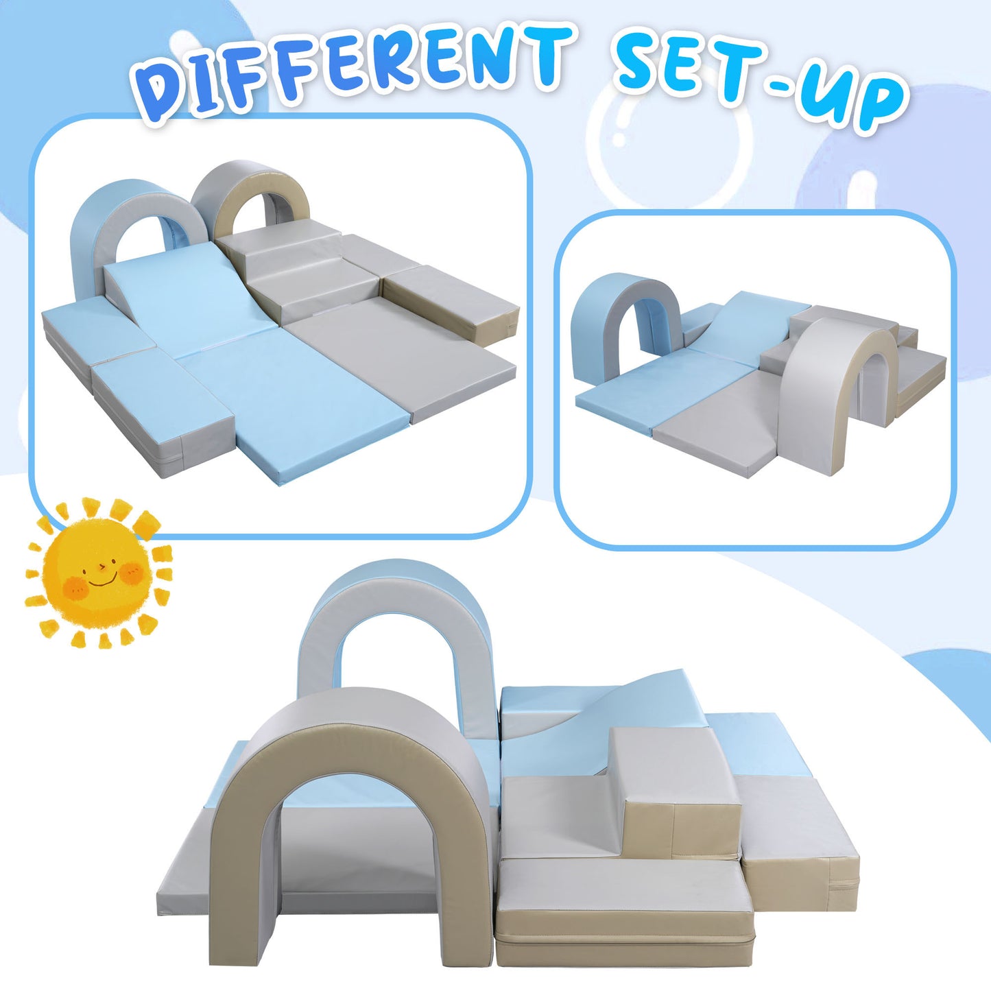 Soft EPE Foam Climbing and Crawling Playset for Active Indoor Play