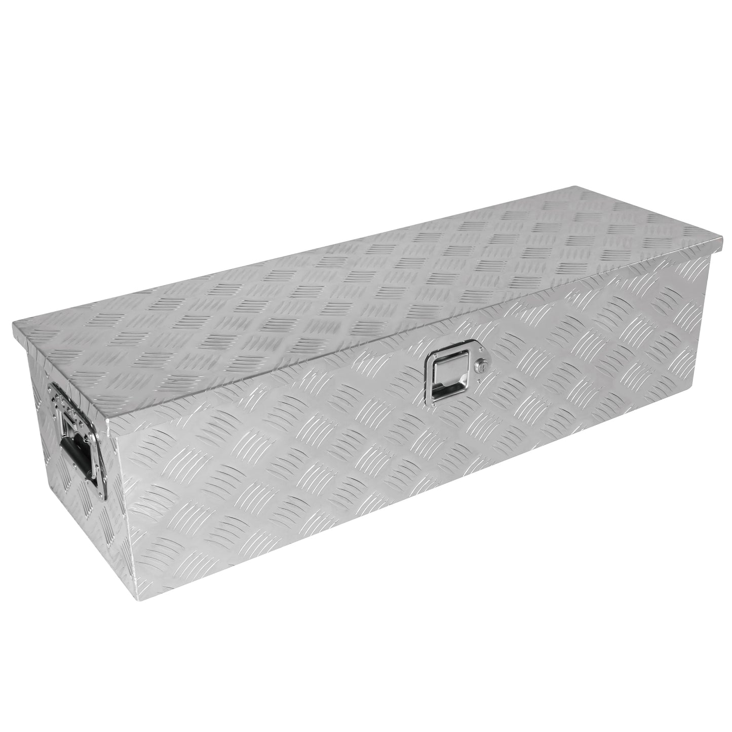 39 Inch Aluminum Truck Tool long Box, Gas Strut, Truck Bed Tool Box with Side Handle ,Lock and 2 Keys, Tool Storage Box for Truck,Trailer,Pickup (38.8"×12.8"×10.4")