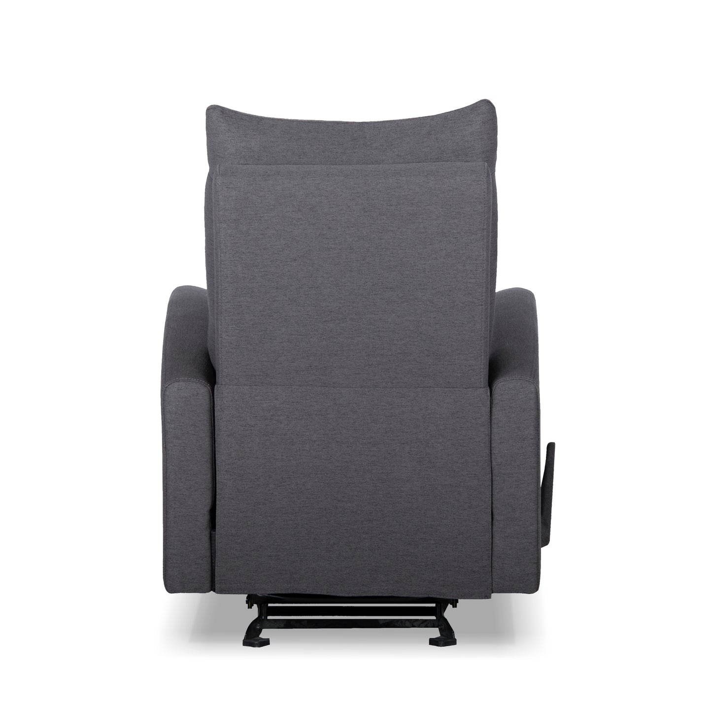 Comfortable Smoke Fabric Manual Glider Recliner