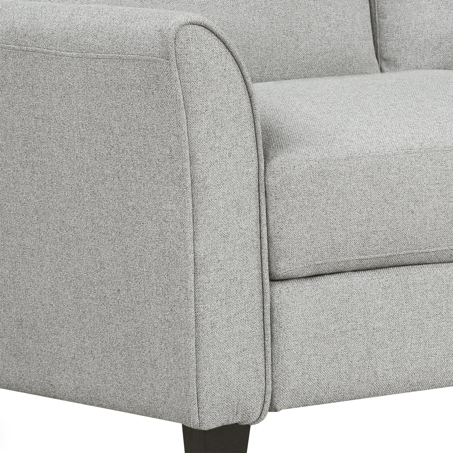 Living Room Furniture chair  and 3-seat Sofa (Light Gray)