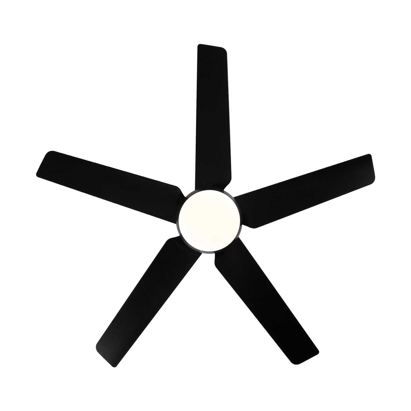 48-Inch Modern Black Ceiling Fan with Integrated LED Light and Color Changing Technology