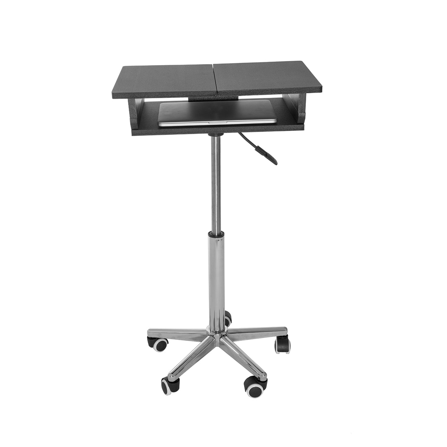 Techni Mobili Adjustable Laptop Cart with Folding Panels, Graphite