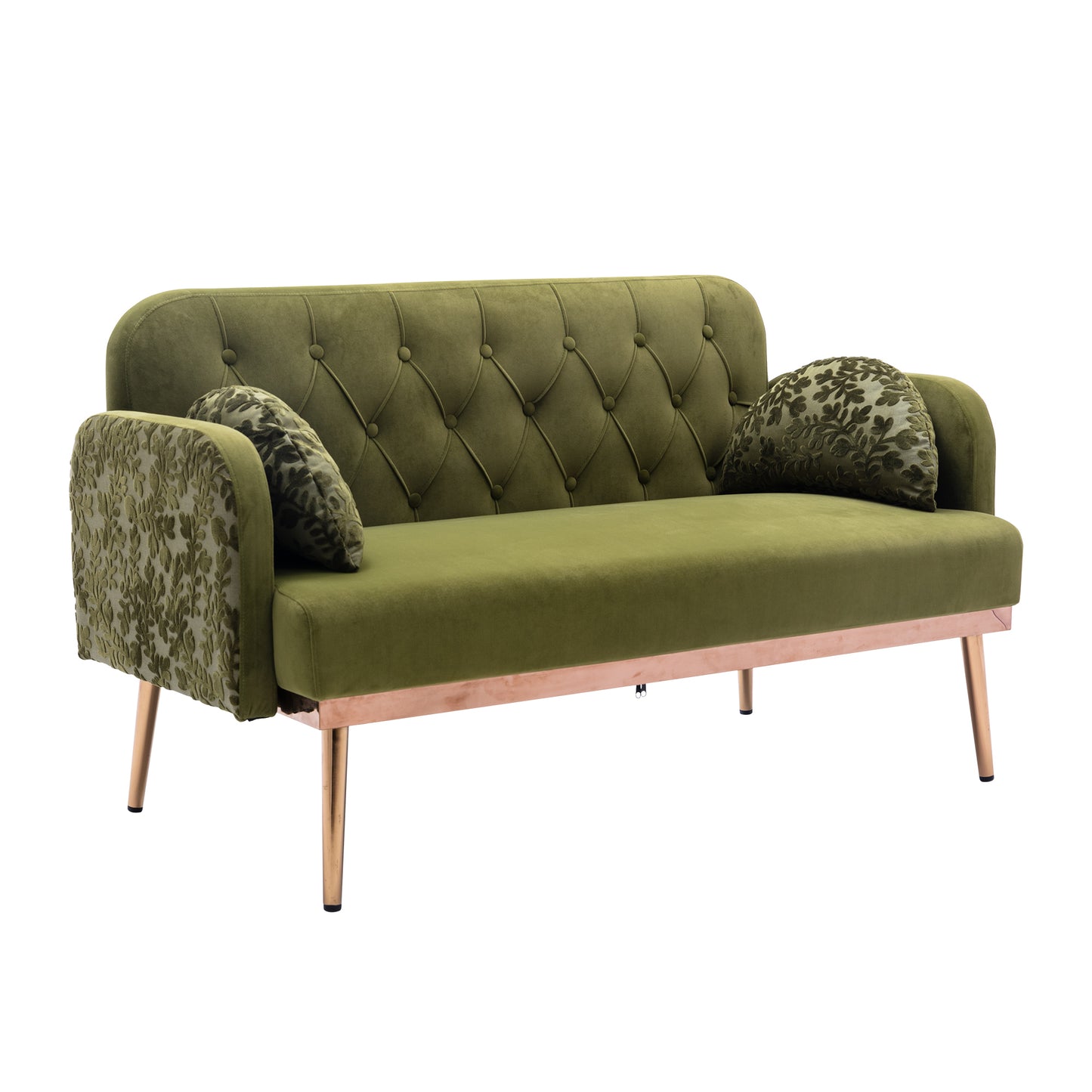 Velvet  Sofa , Accent sofa .loveseat sofa with metal feet