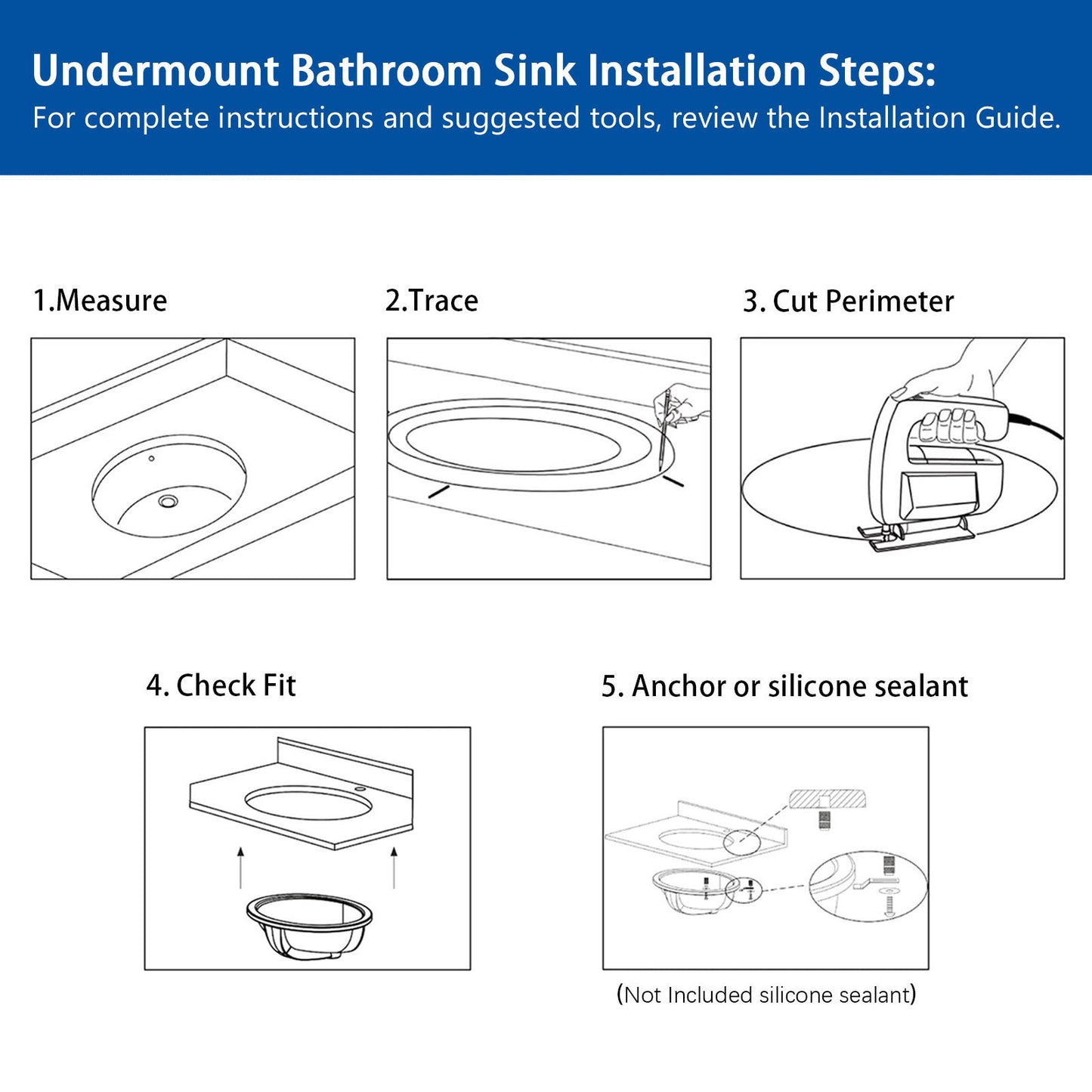 19"x16" Oval Shape Undermount Bathroom Sink Modern Pure White Porcelain Ceramic Lavatory Vanity Sink Basin with Overflow