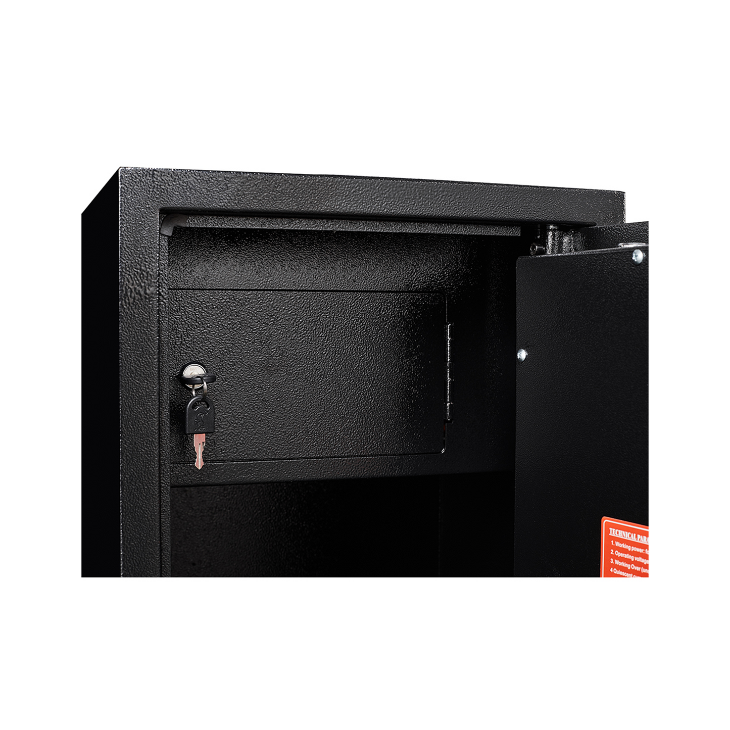 3-5 Gun Security Cabinet with Adjustable Shelf and LED Lighting