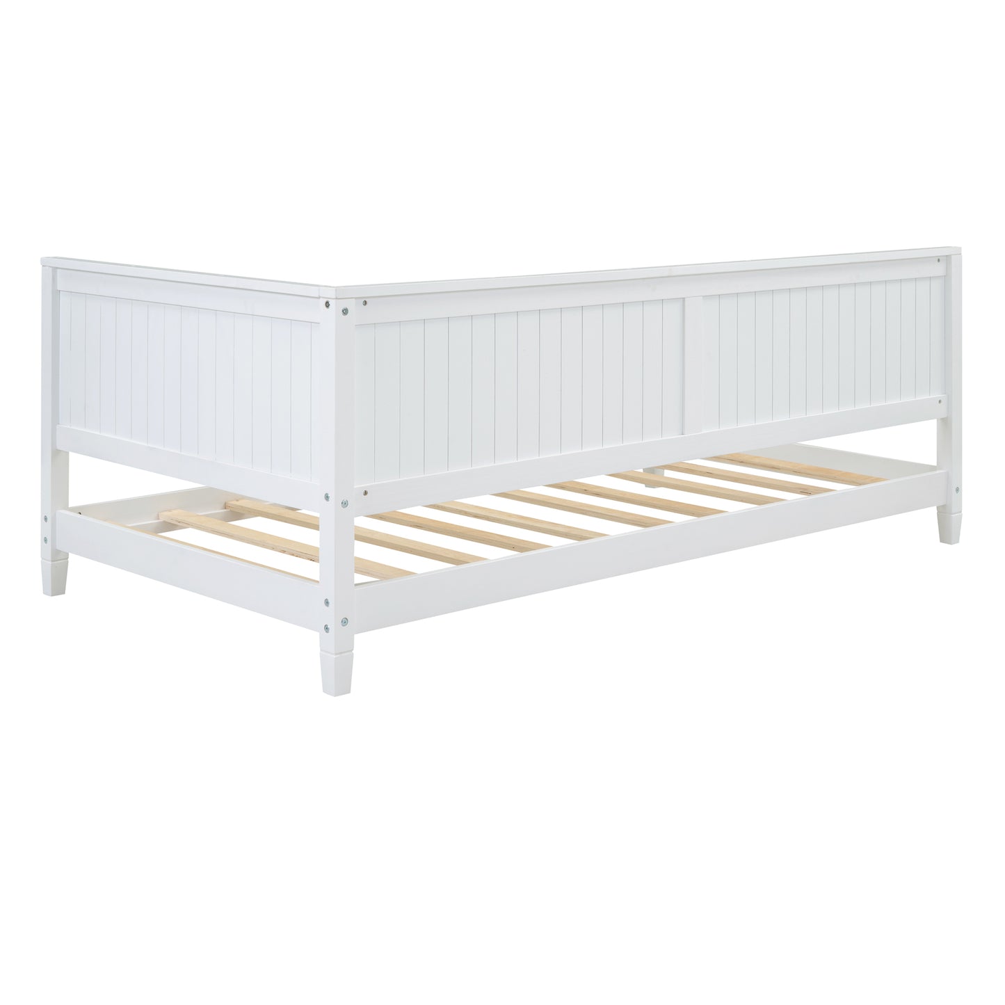 Twin Size Wood Daybed/Sofa Bed, White