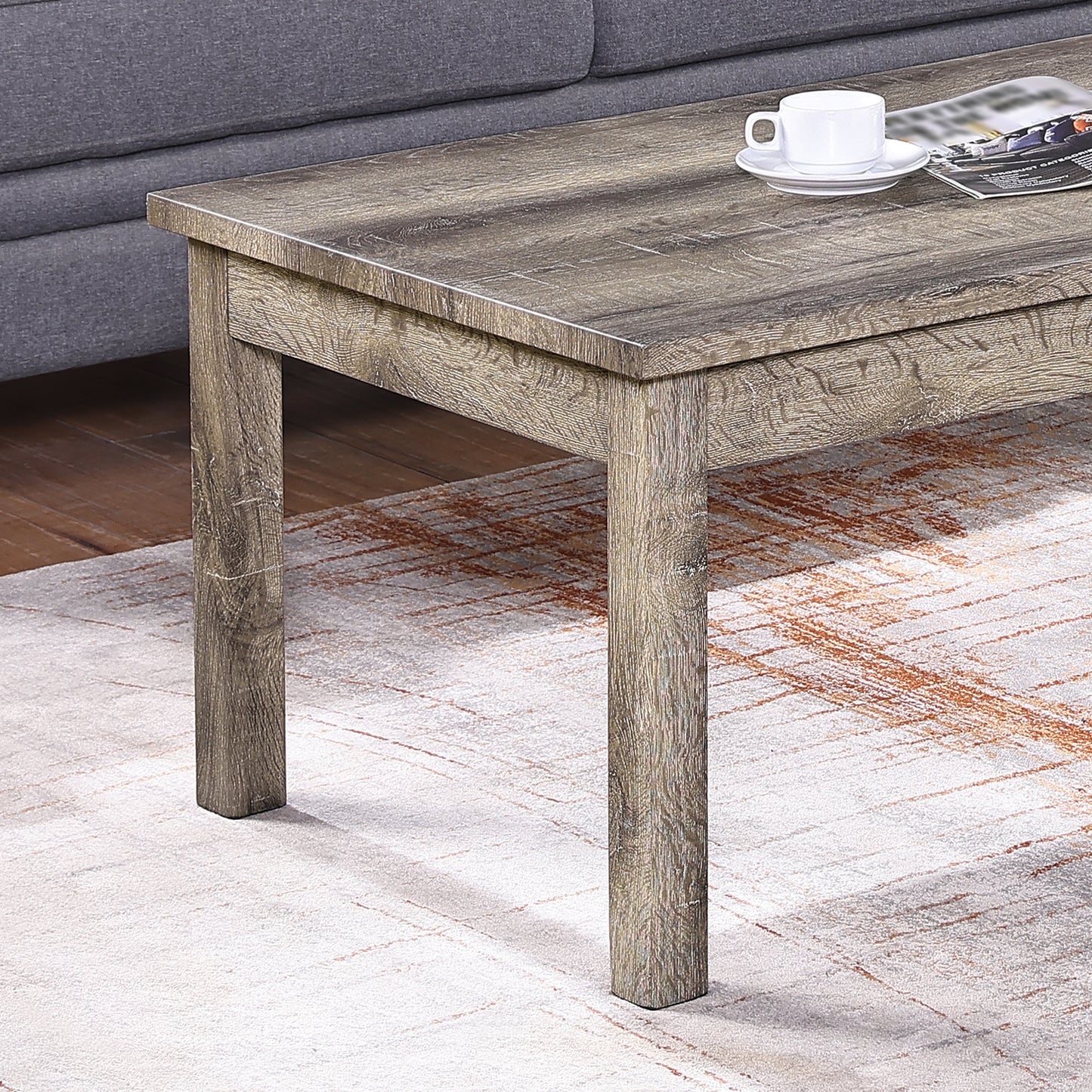 Convertible Lift Top Coffee Table with Hidden Storage Shelf